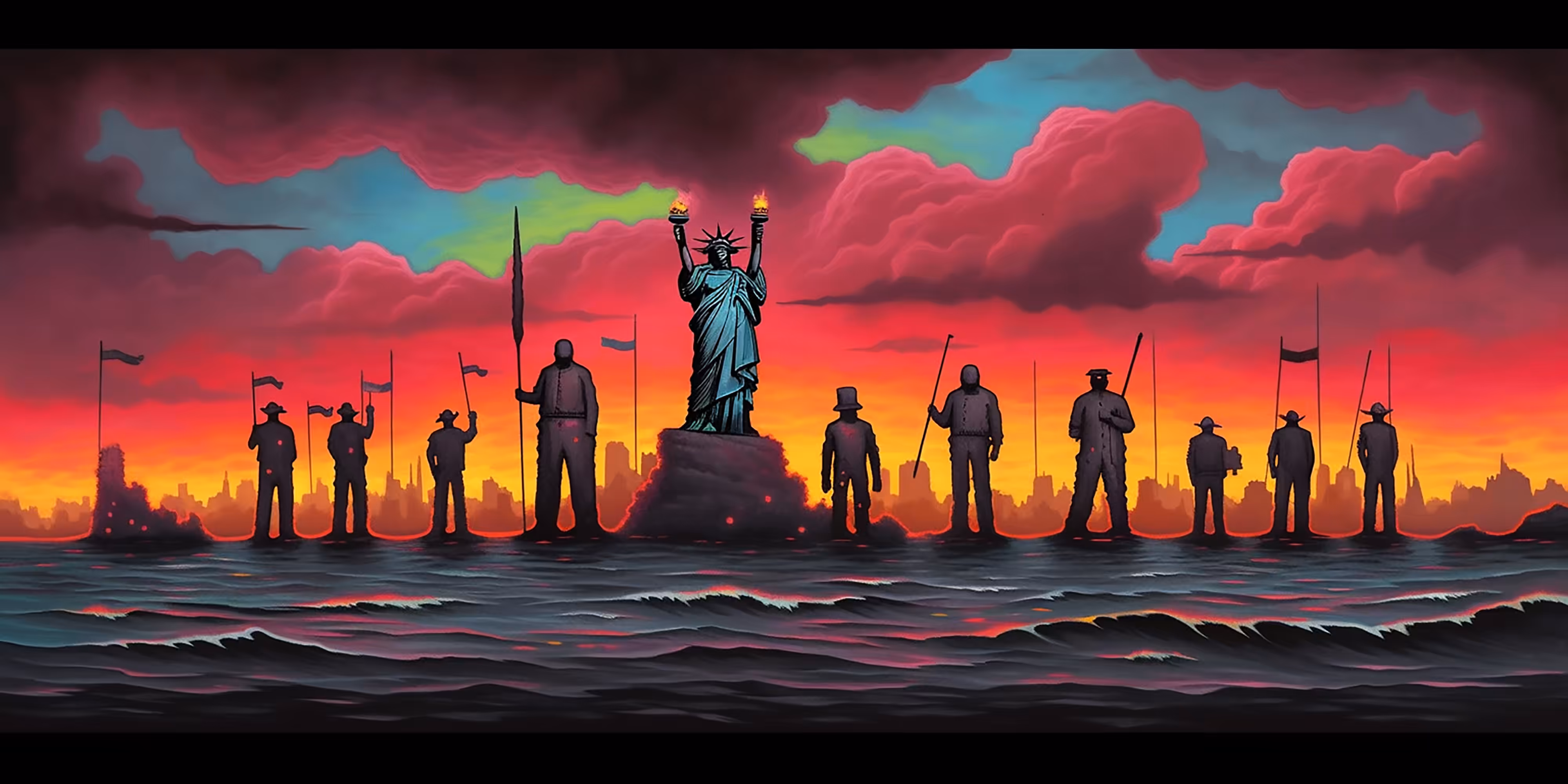 The Welcome Party, shores of America