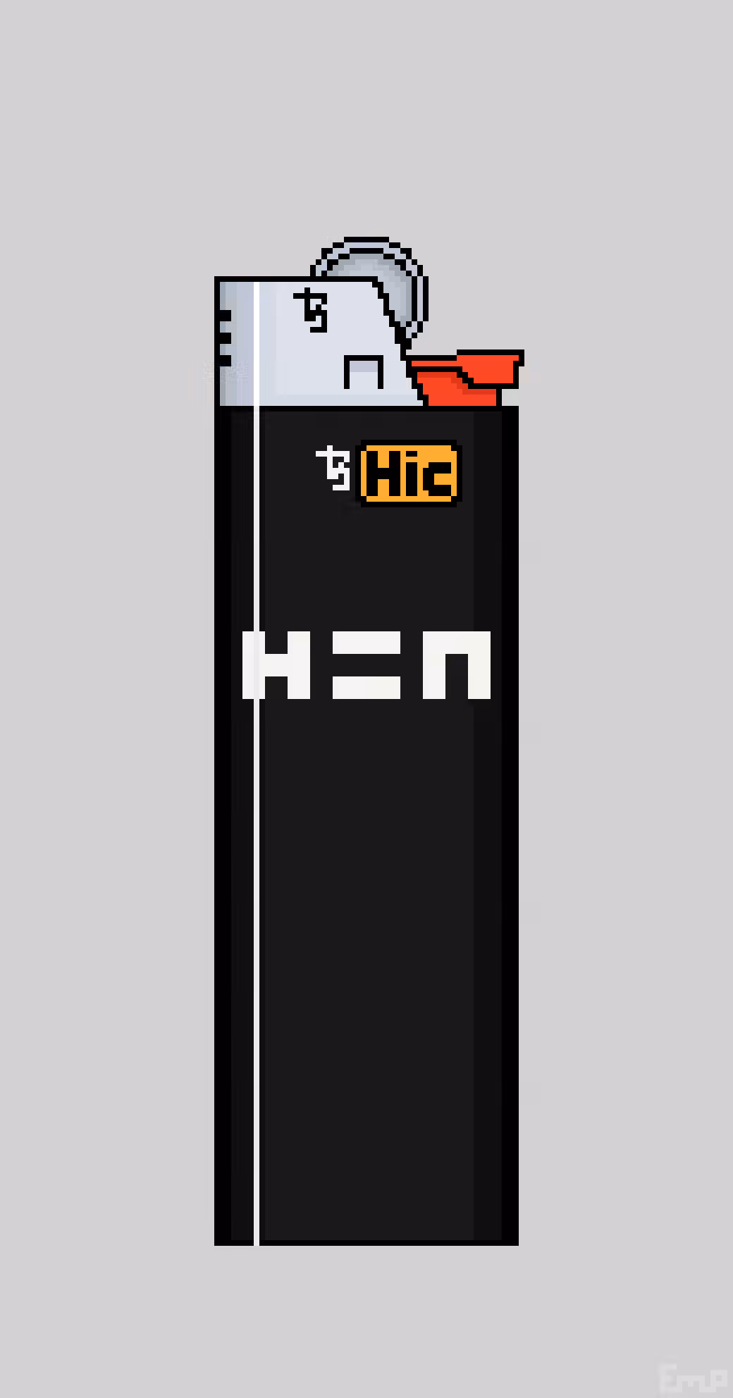 Hic my Bic! Black on Light Grey