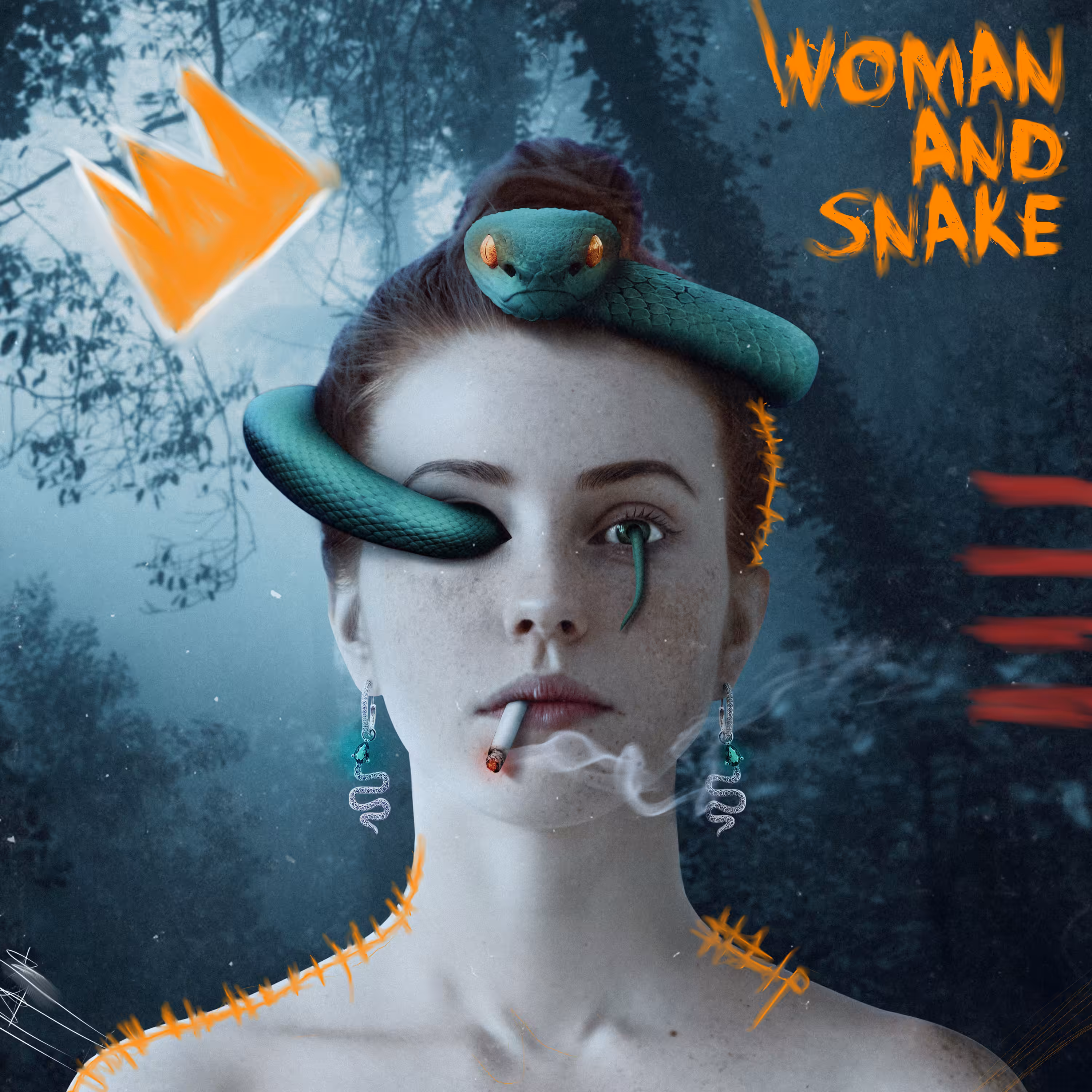 WOMAN AND SNAKE