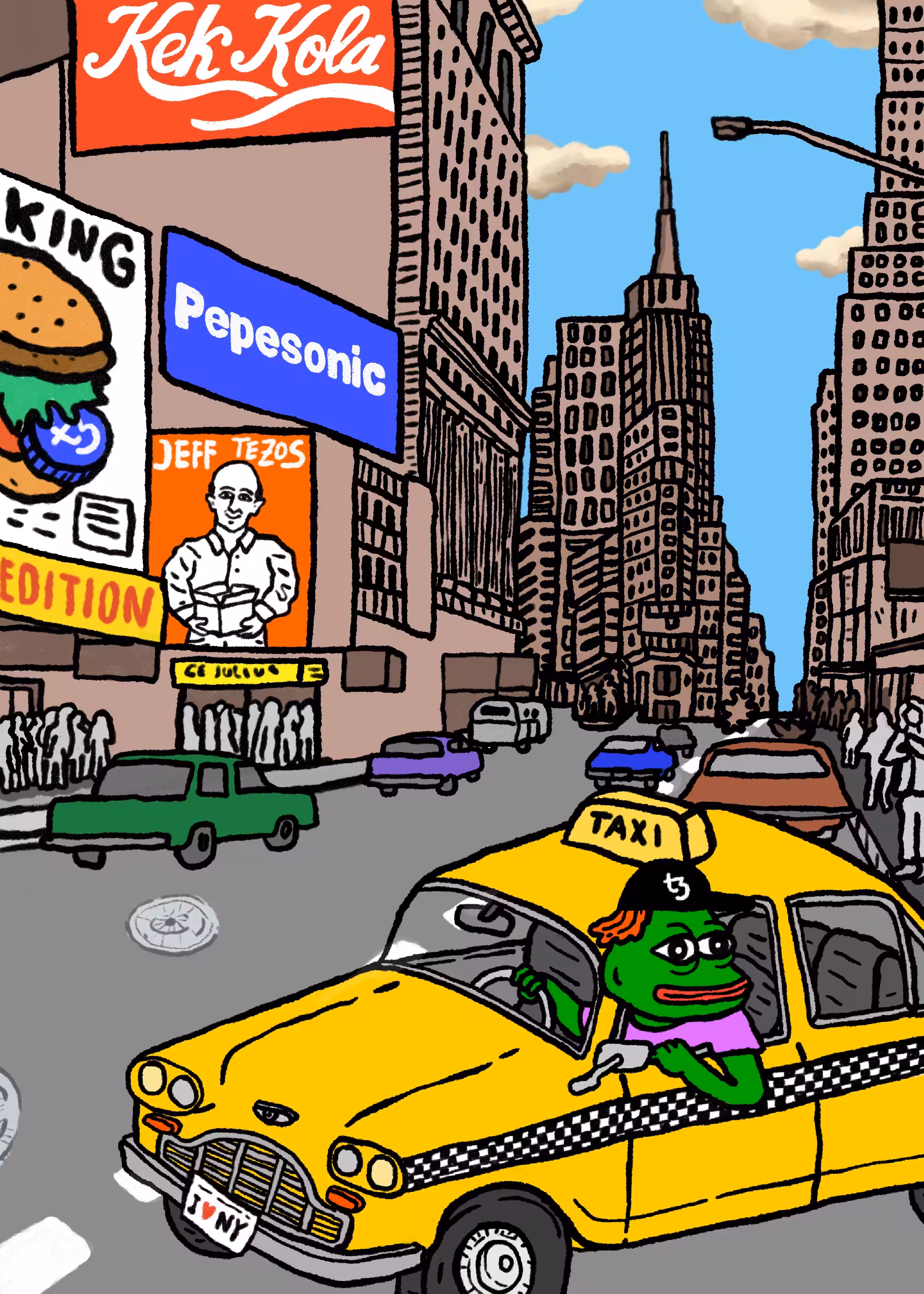 Tezpepe Series 2: Frogs Over Fiat '25: pepecab