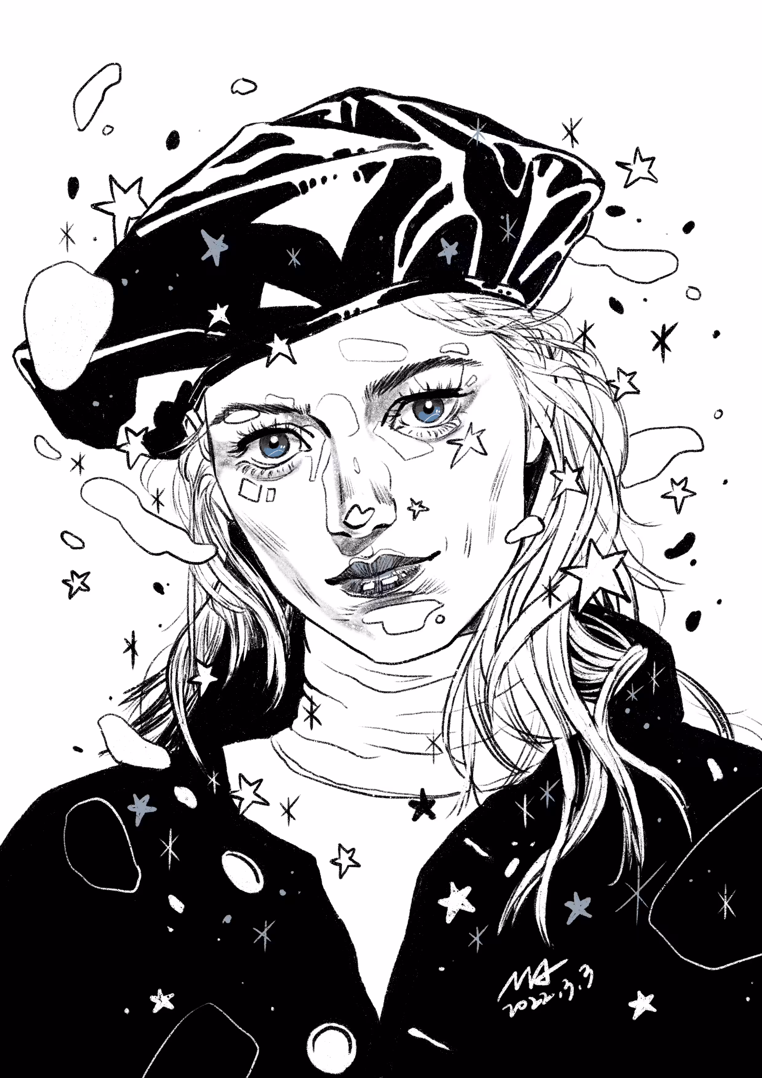 lines of aura-blue eyes  #018