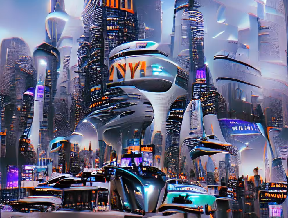 times square nyc futurist AI from my real photos