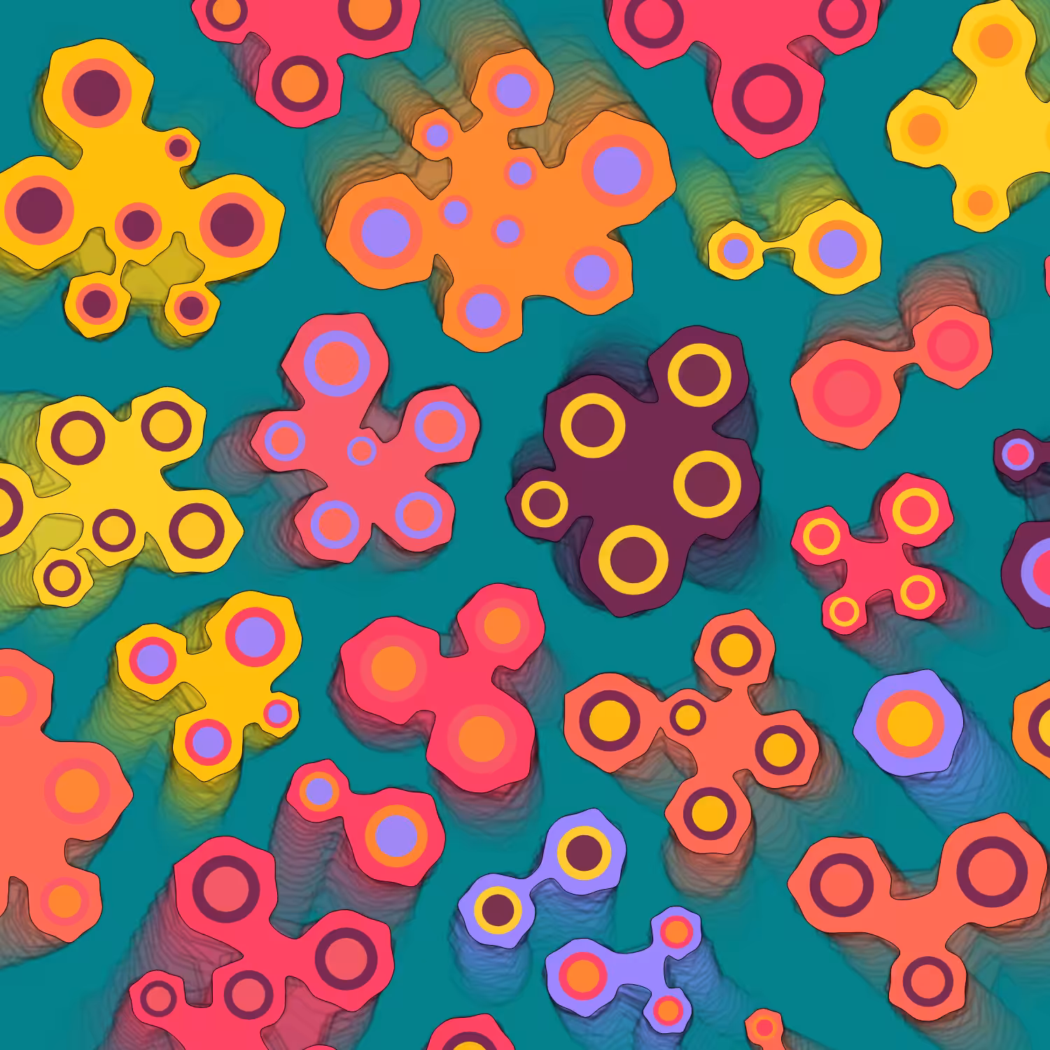 Geometric colorful shapes (Free edition) #117
