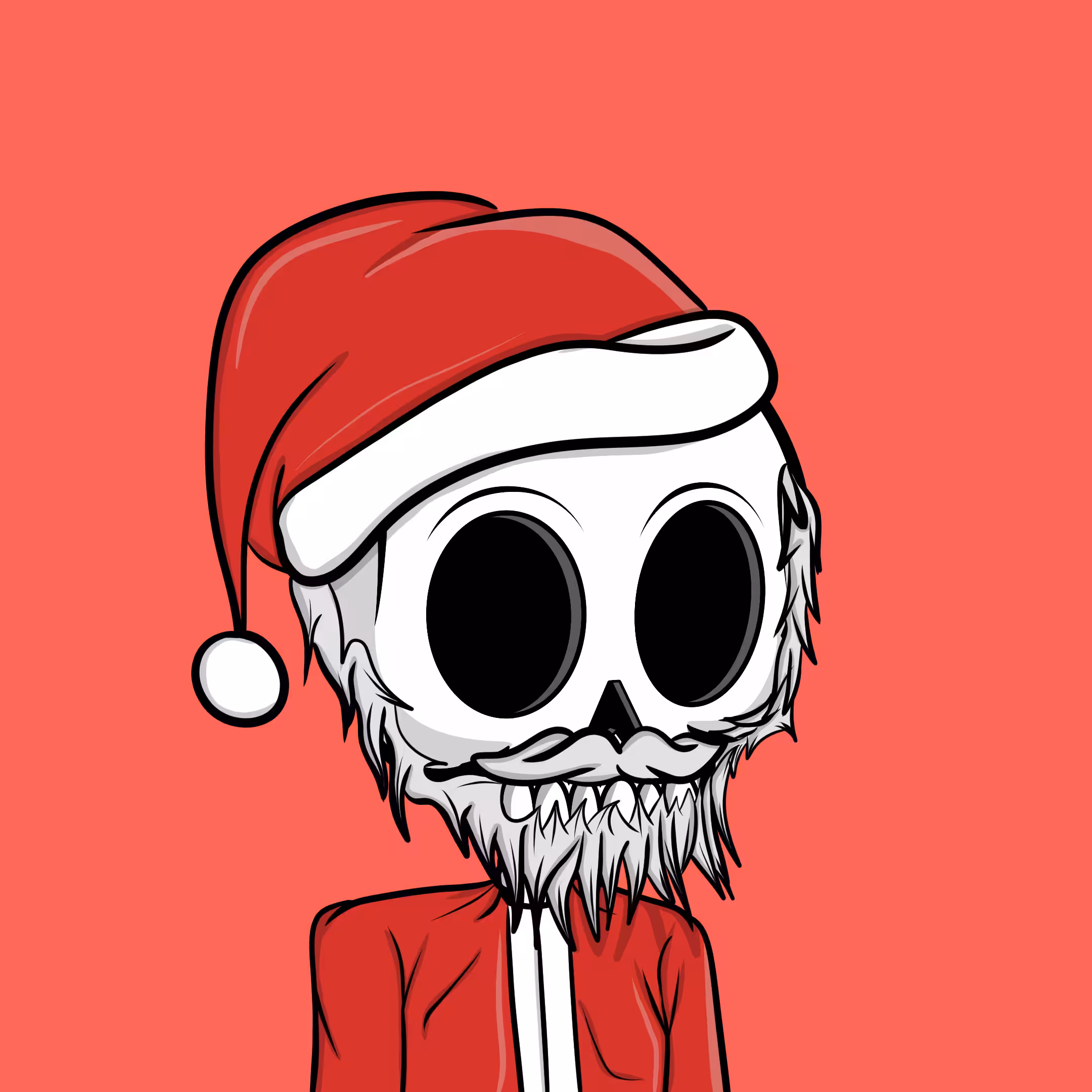 Edgar The Skeleton - Santa #166