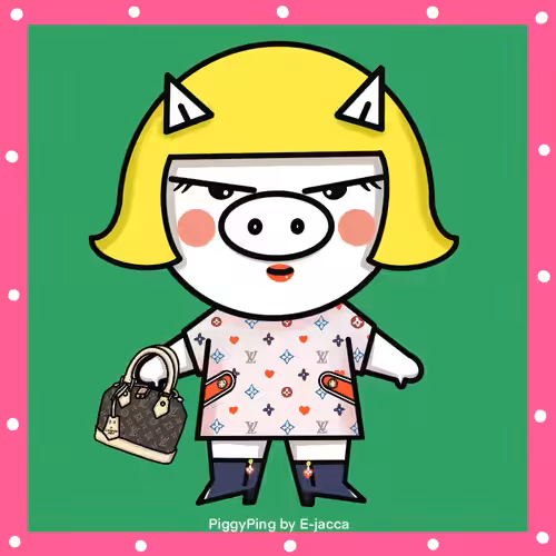 PiggyPing: E-jacca_NFT_PiggyPing & Louis Vuitton