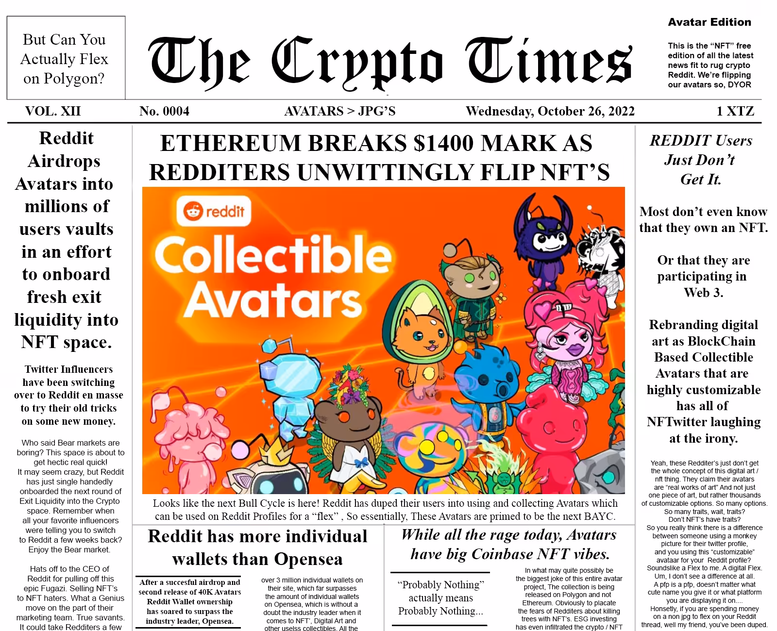 The Crypto Times 0004 - Reddit