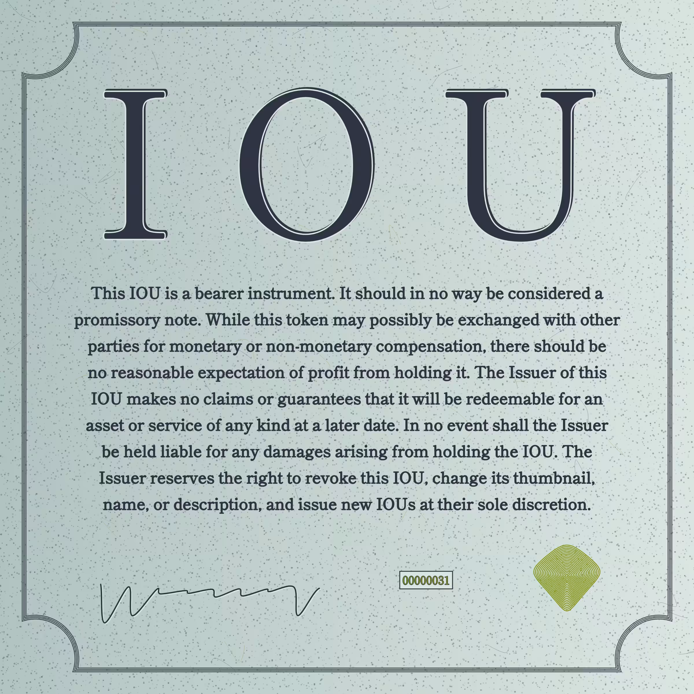 IOU #31
