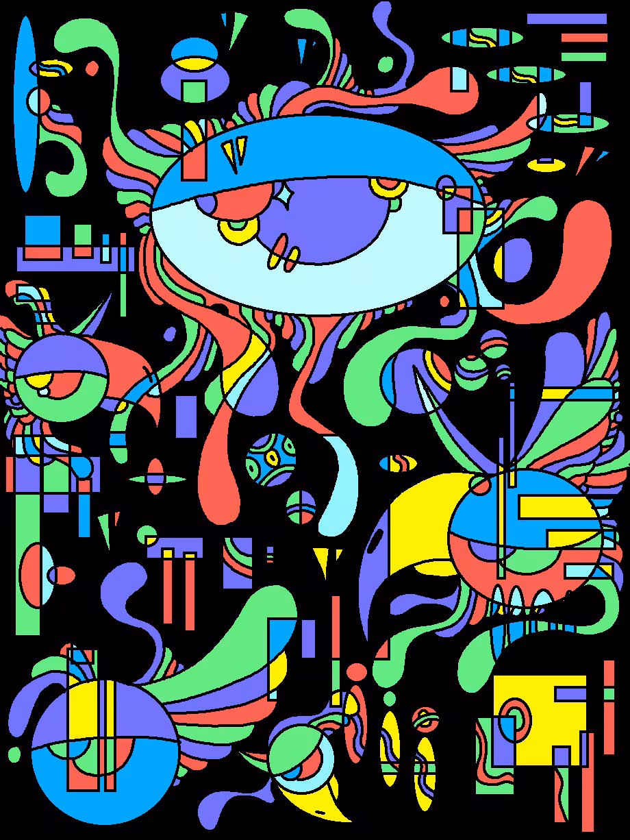 The creatures that live in those cool arcade rugs