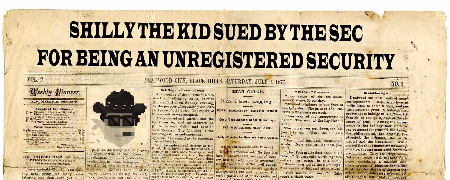 Shilly The Kid Sued by the SEC