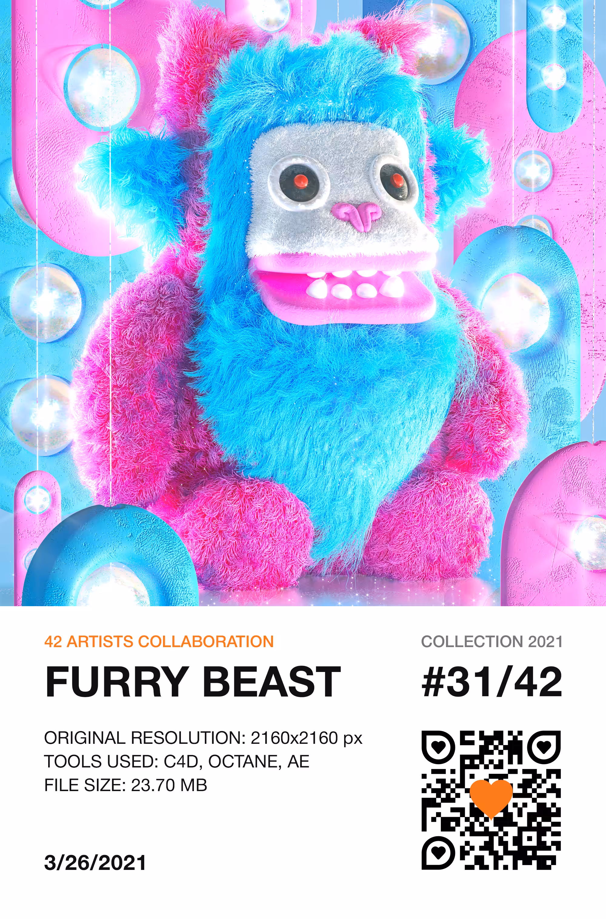42 Artists Collaboration: #31/42 - FURRY BEAST