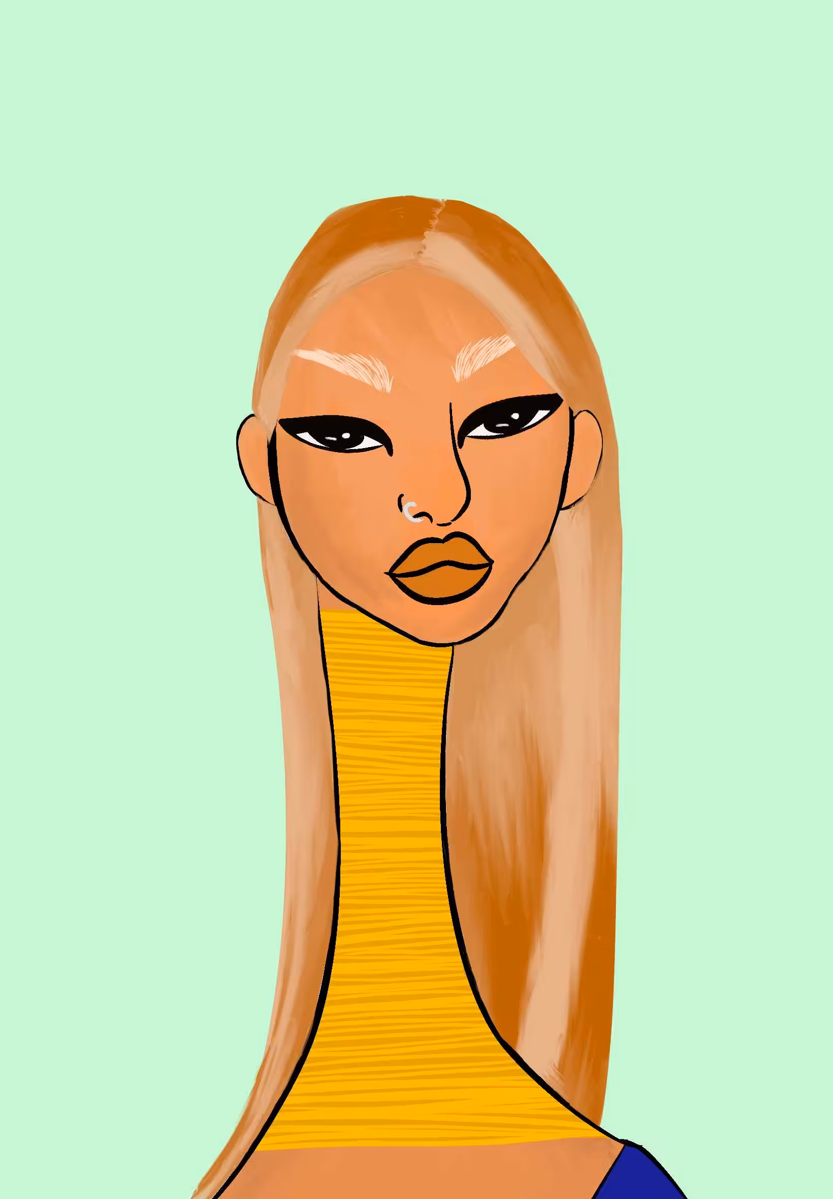 Long Neckie Ladies: Long Neckie Lady #2184