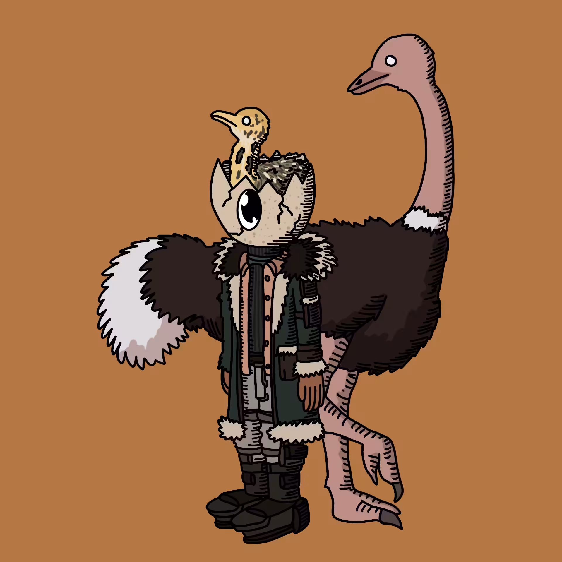 Ostrich baby sitter OEG