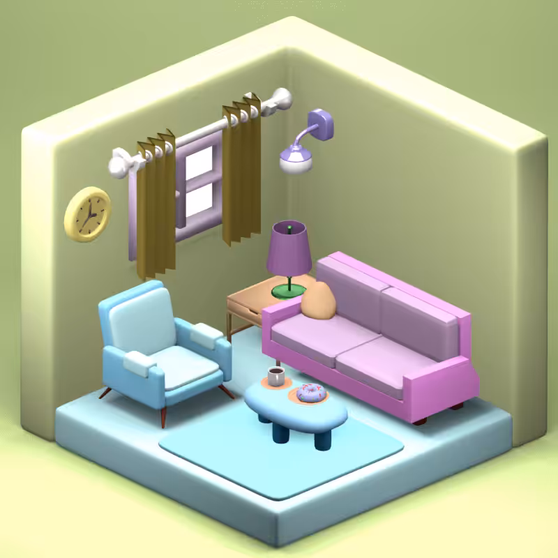 3D Fantasy Living room #30