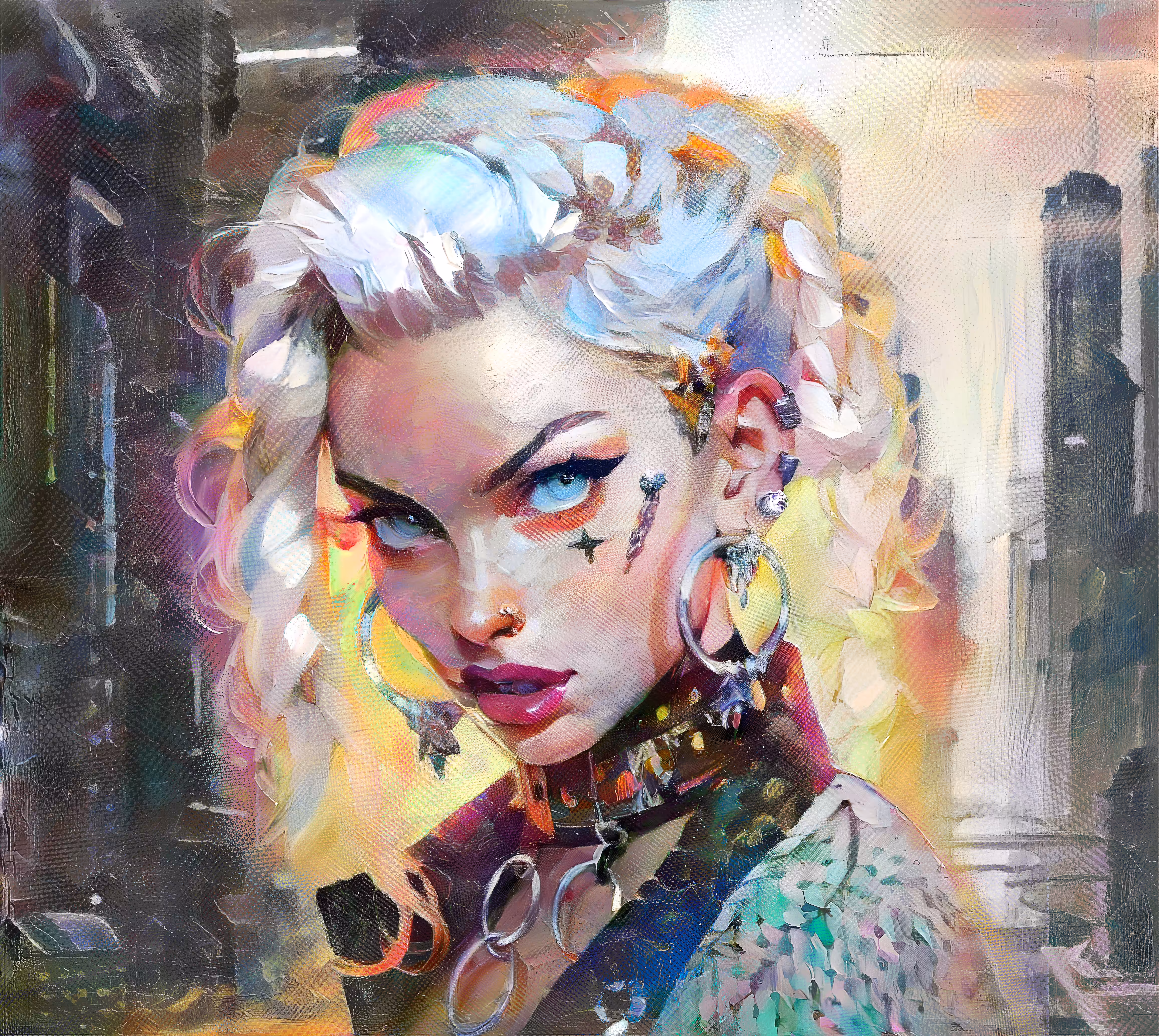 Nano Paint of Mystic Provocative Girl