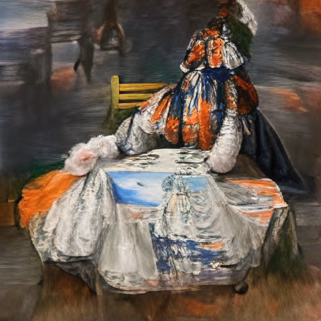 THE VEILED WOMAN AND HER TIME TRAVELLING TABLE
