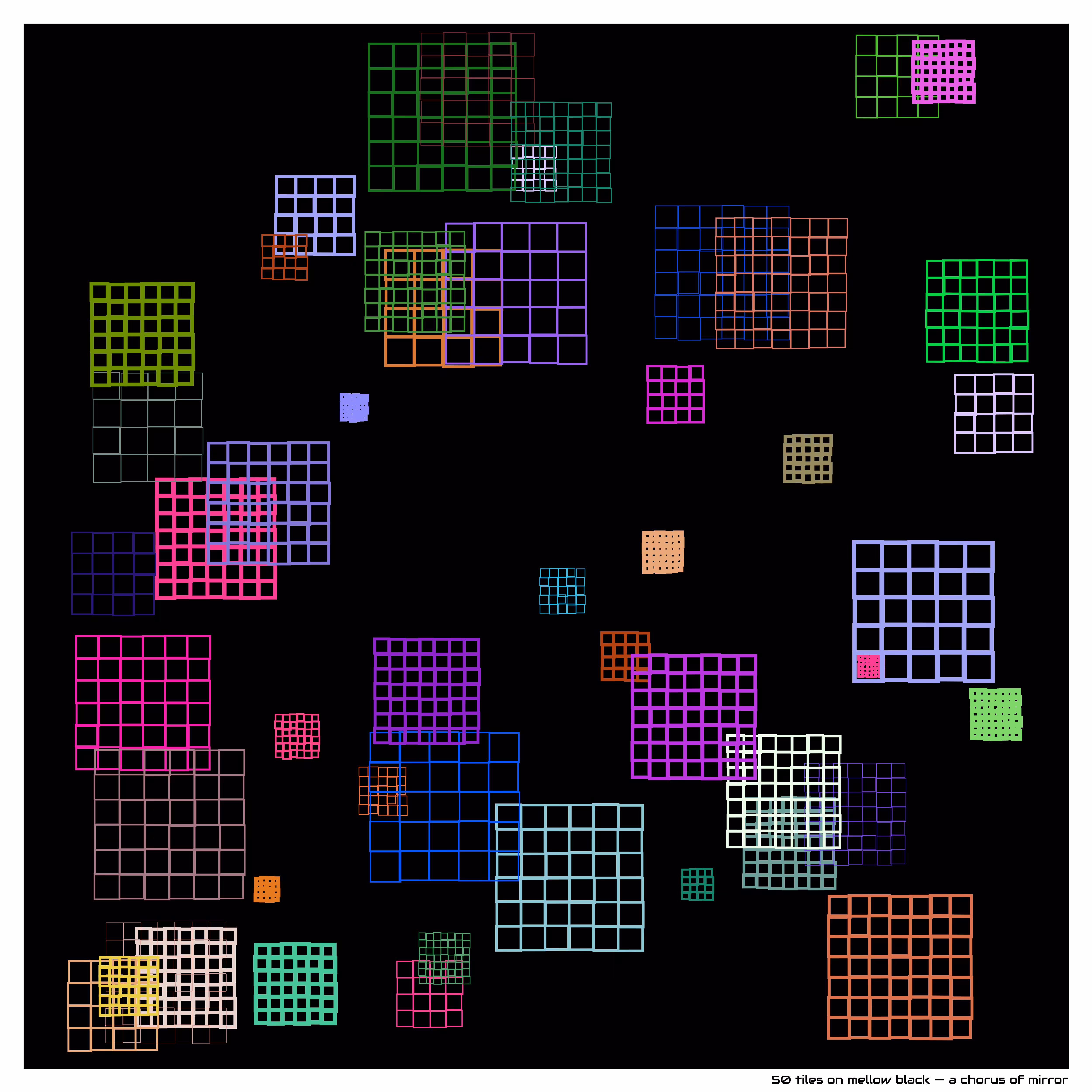 50 tiles on Mellow black — a Chorus of Mirror