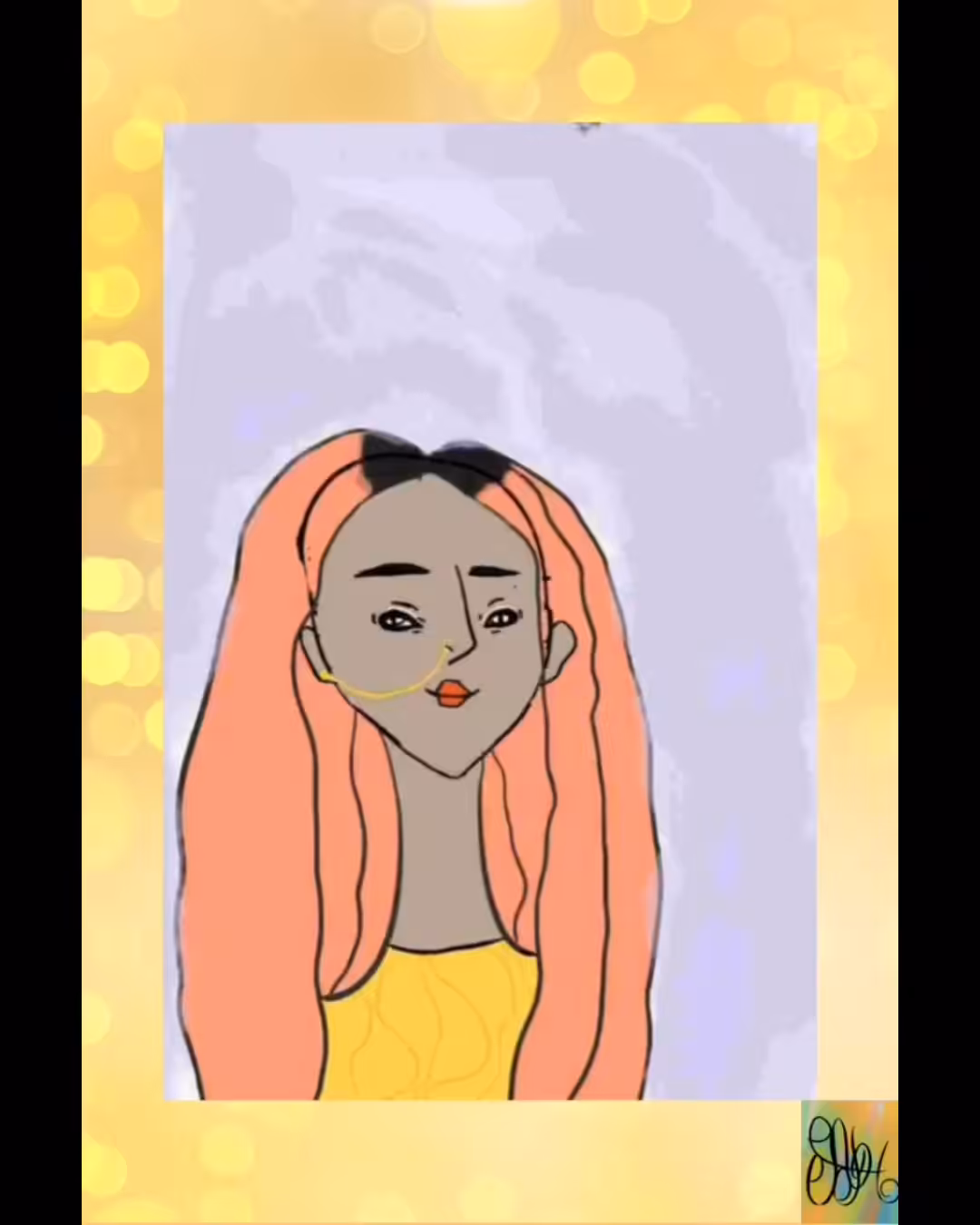 Long Neckie Character Card Kiara 1/2
