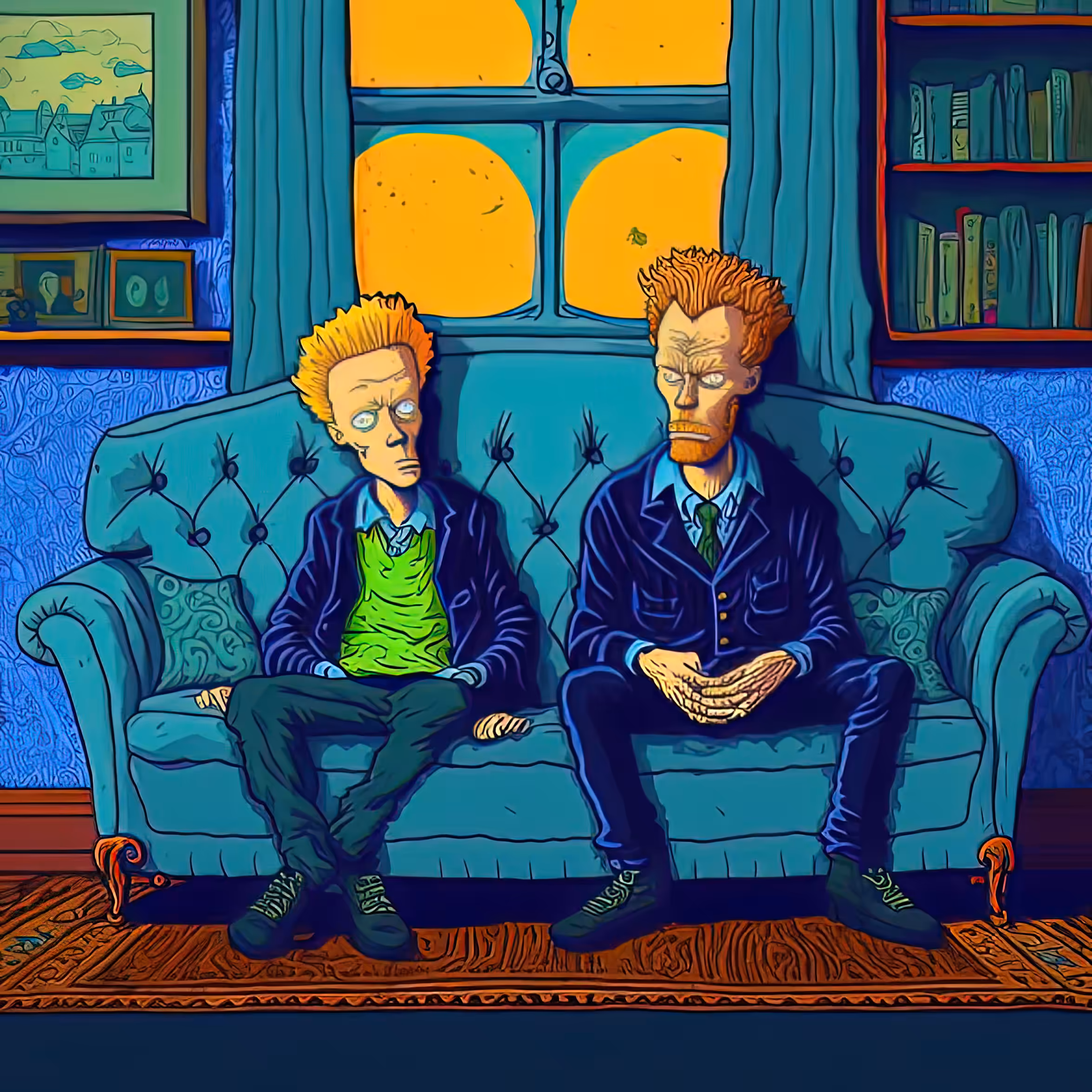 Two Dudes On A Couch
