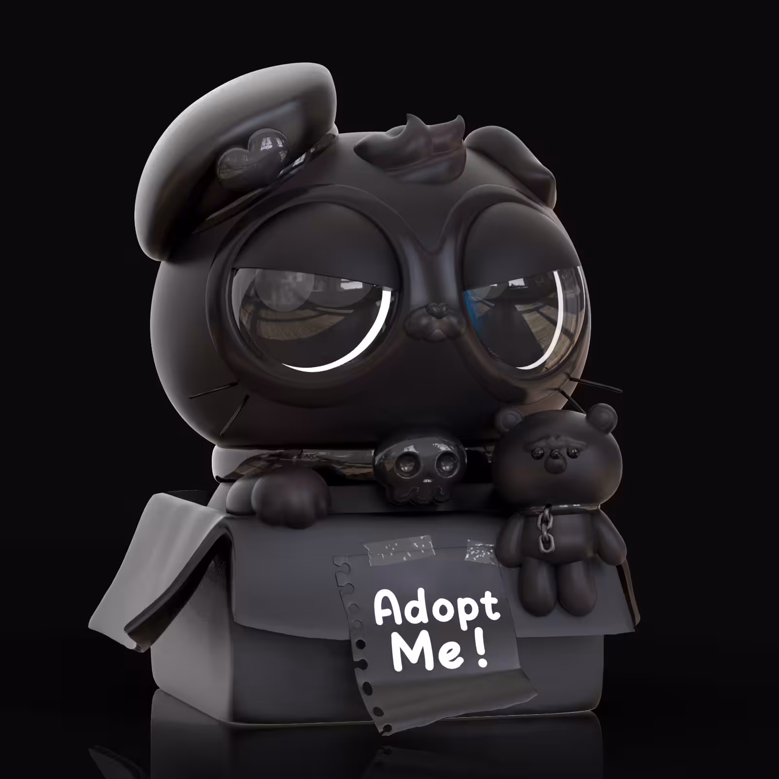347 Orathai : Pug in Black