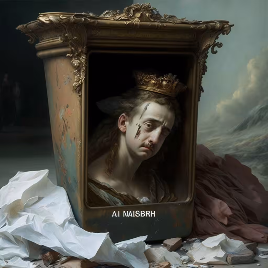 a transcendental meme about trash art III