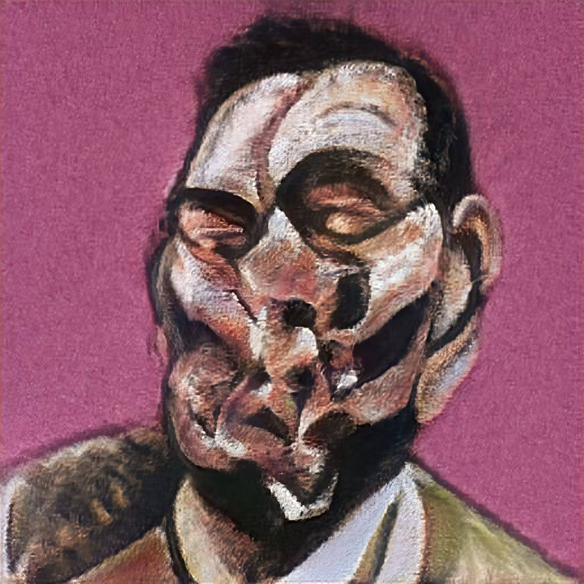 Study for a portrait of Satoshi Nakamoto I (after Bacon)
