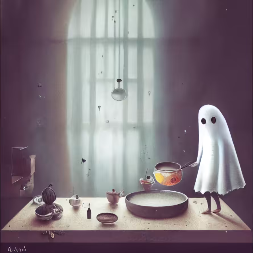 Boo is making pancakes!
