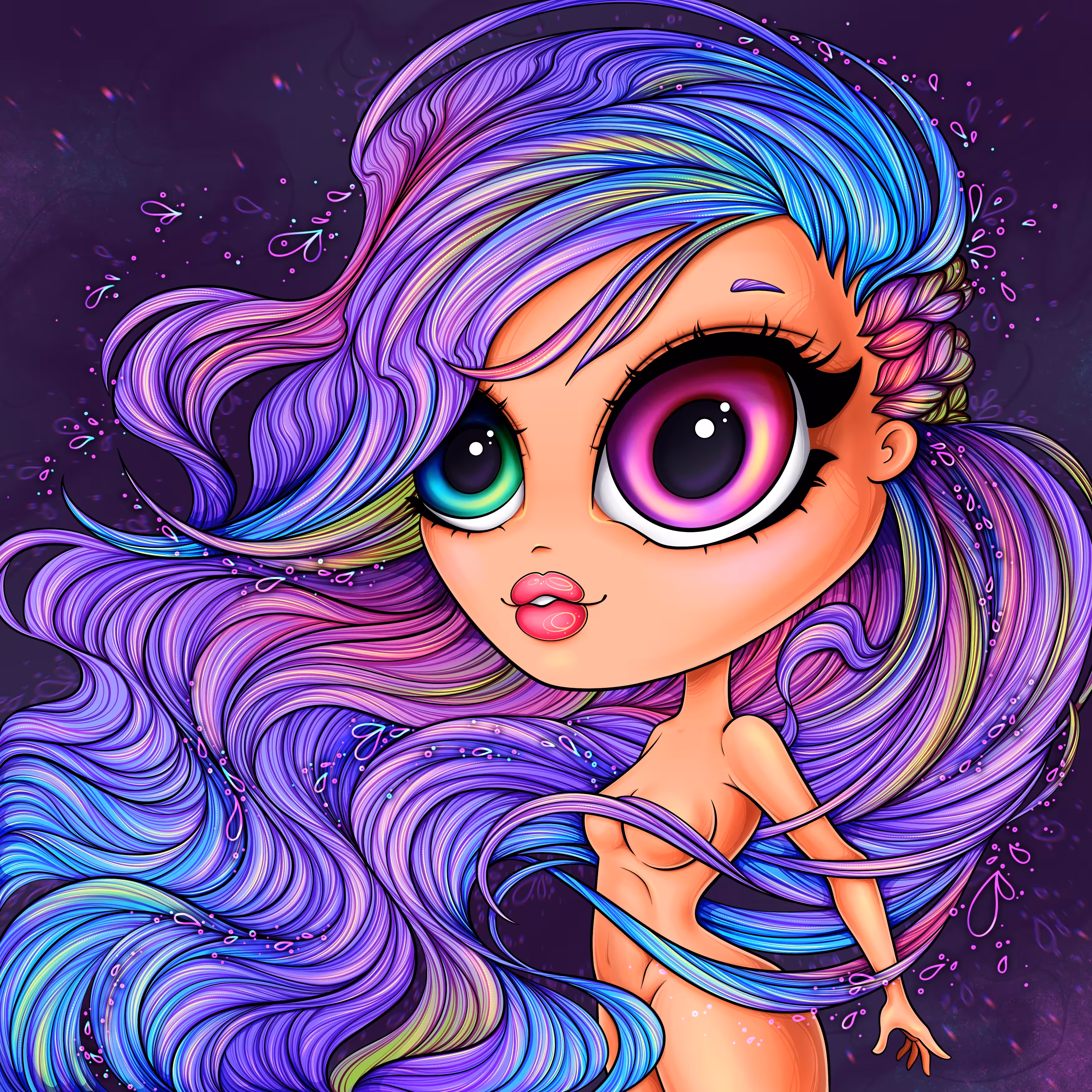 Neon Wind Girl