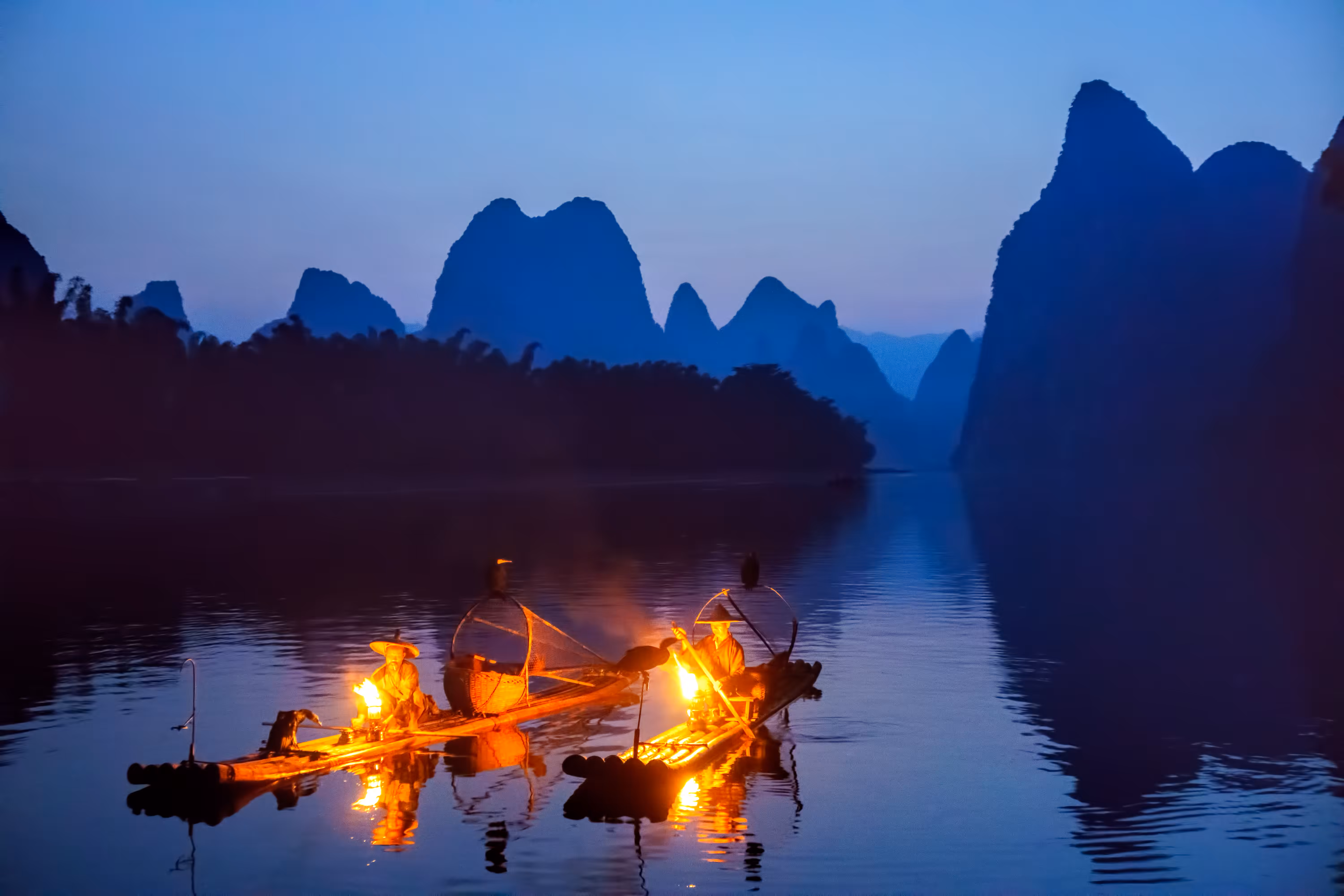 Night Fishing in Guilin, China
