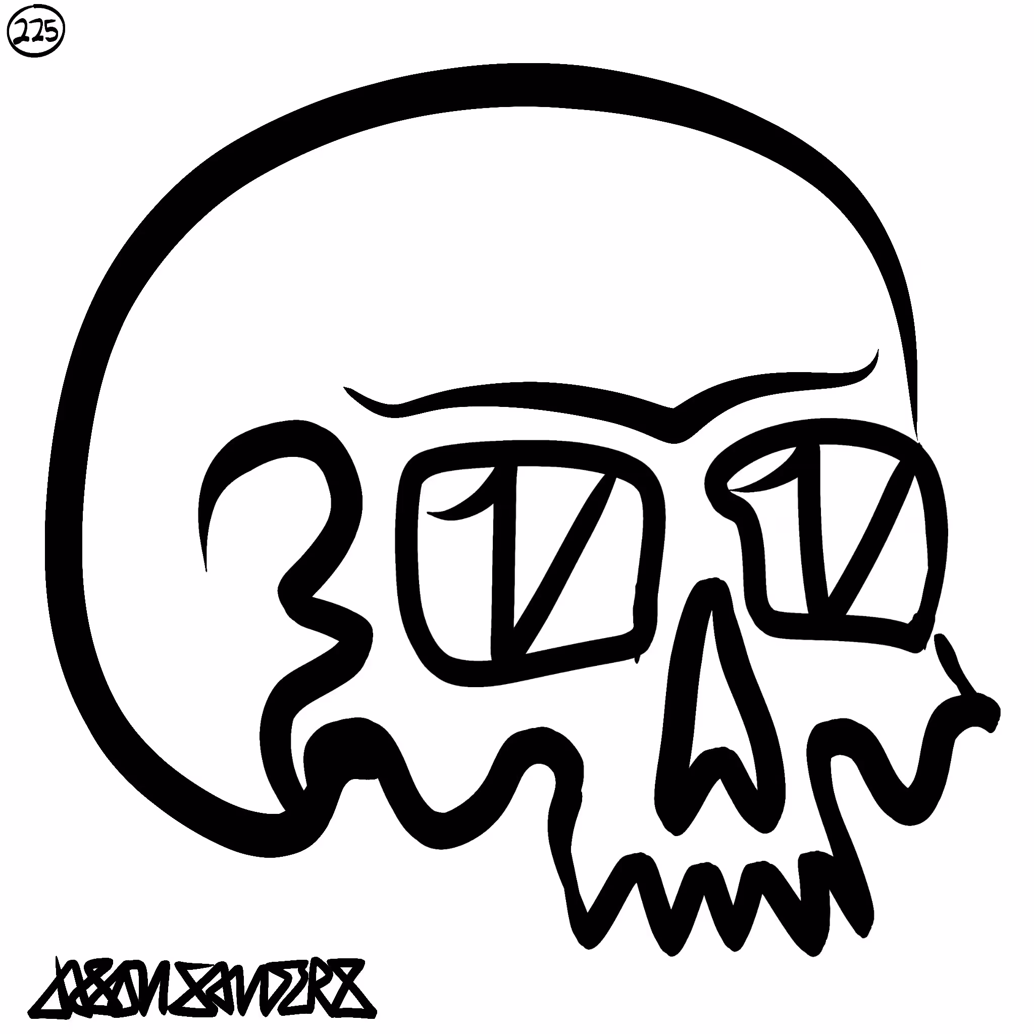 DrainedEye: Skull Lines “Sixty-Eight” By DrainedEye | #225