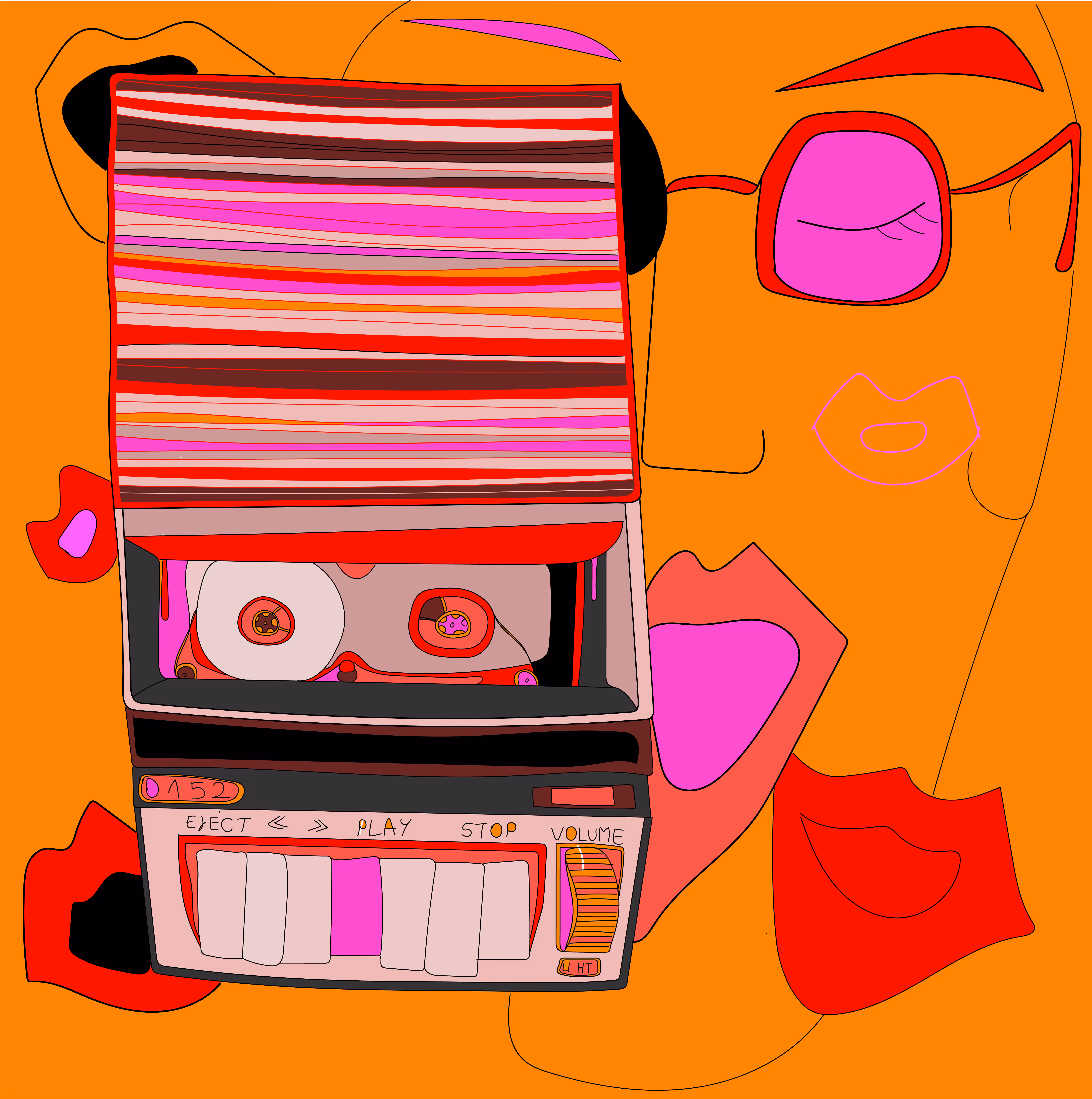 KISS MY CASSETTE PLAYER