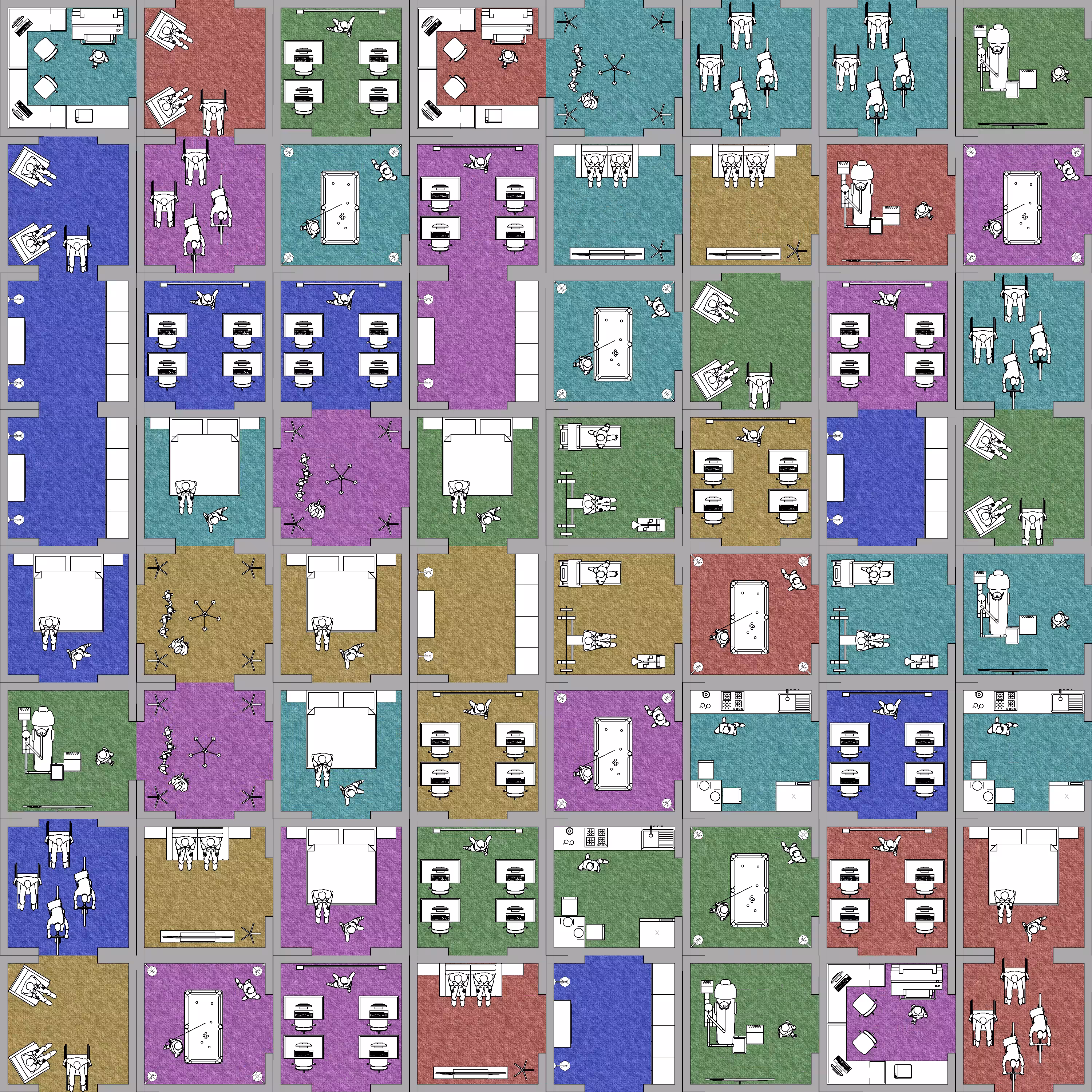 Harlequin block building #34