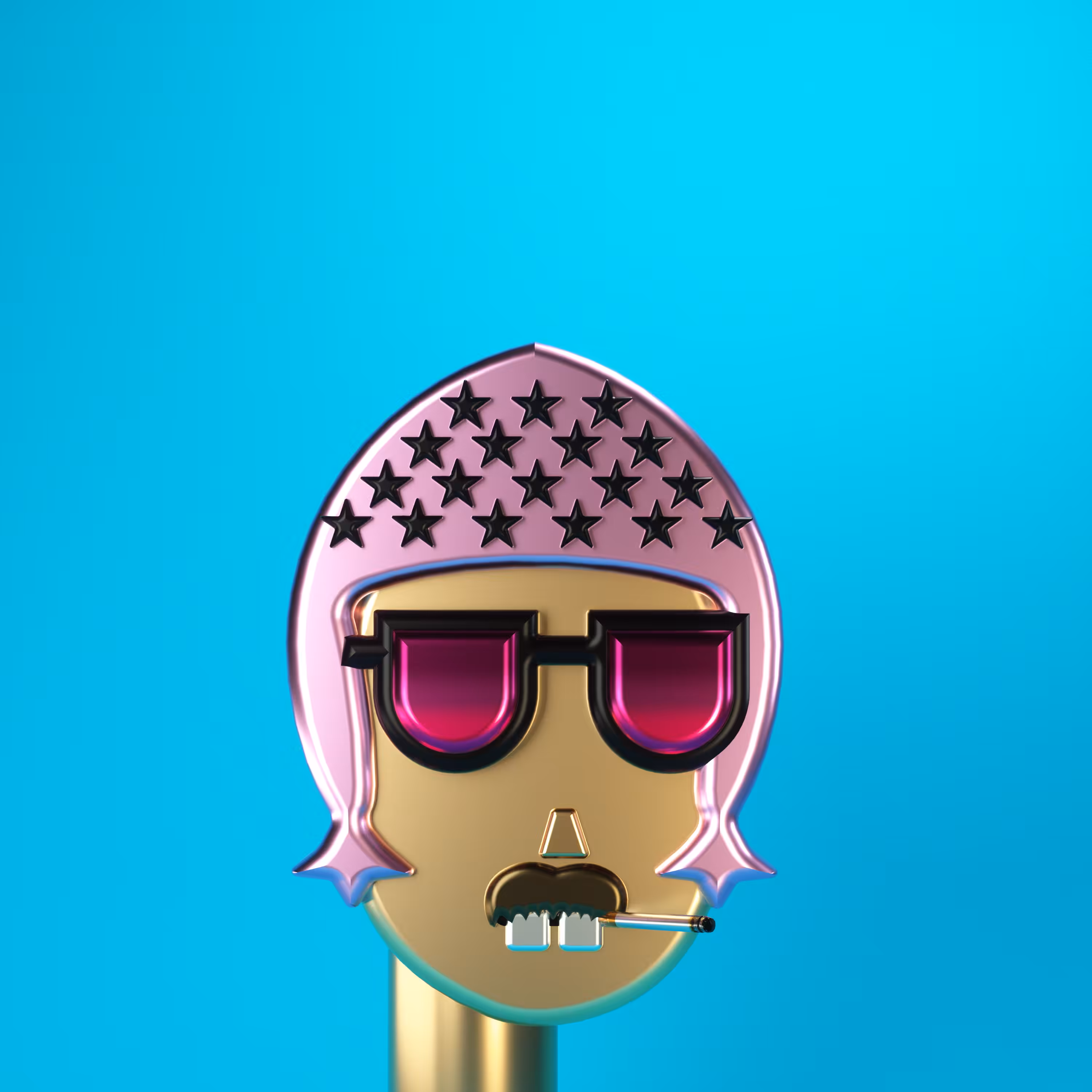 3D Chrome Punk Babies #028