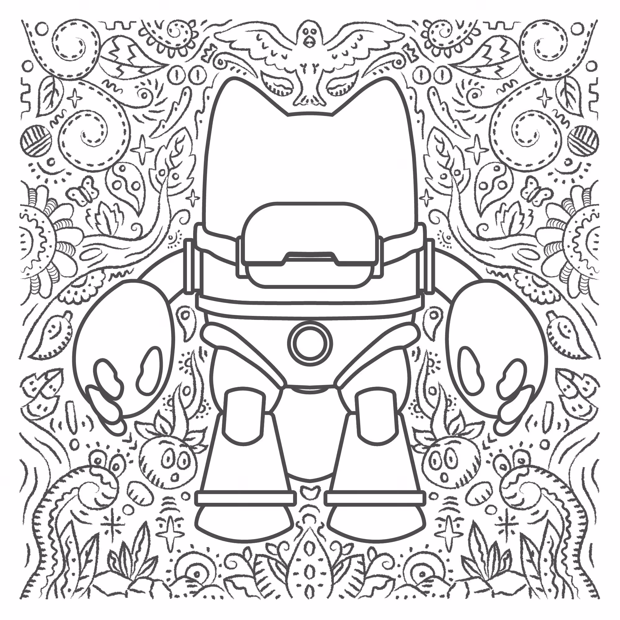 Junny Armor JA02 Doodle Feel The Nature White
