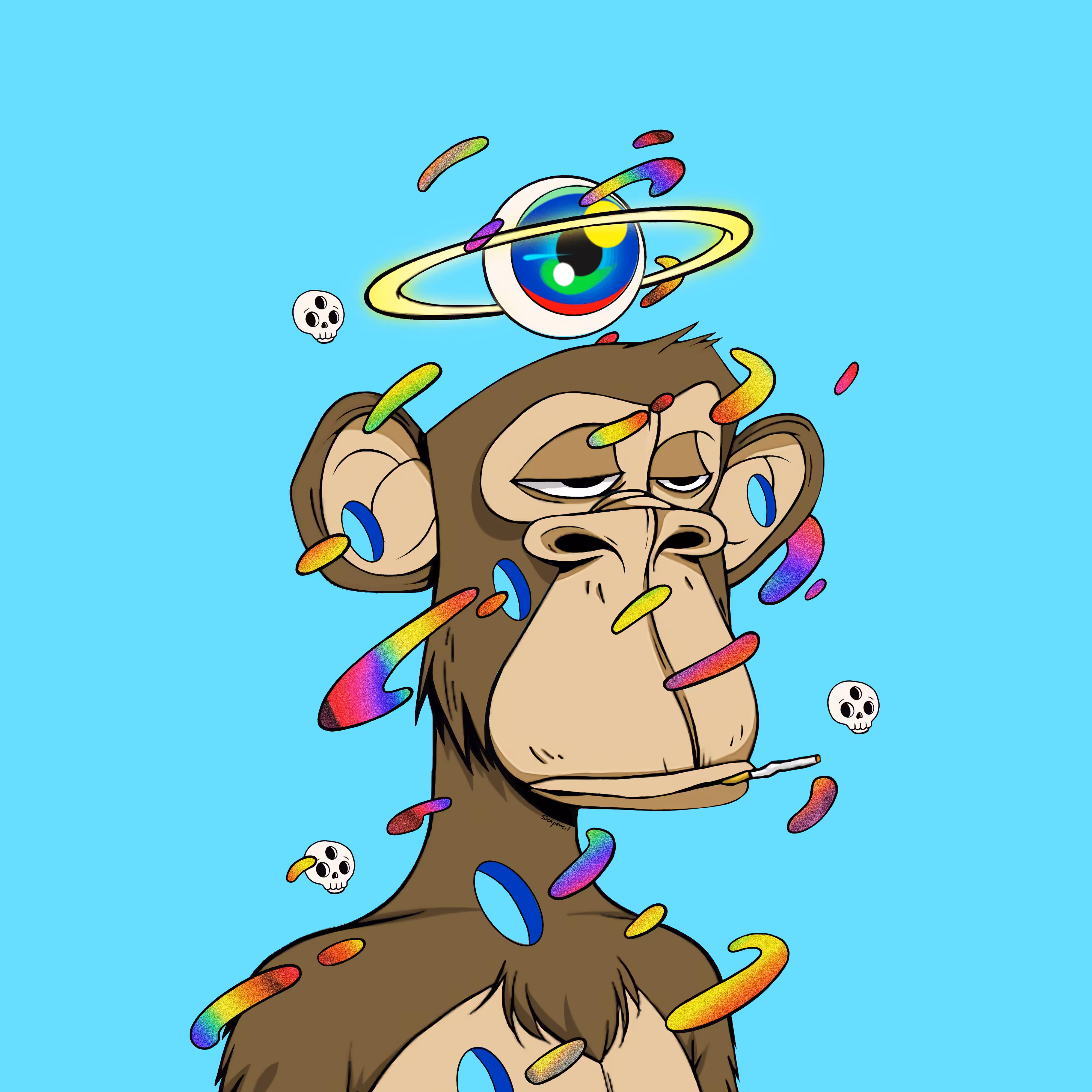 Bored Ape 1871 x Sickpencil v1