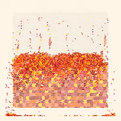 Falling Mesh Paintings #10