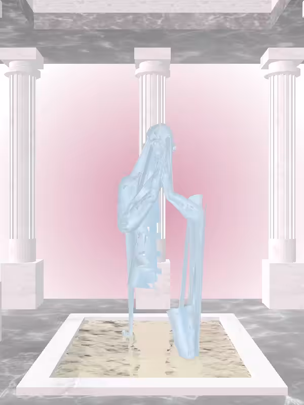 HeavenComputer: The Praying Ethereal Blue Man #5155