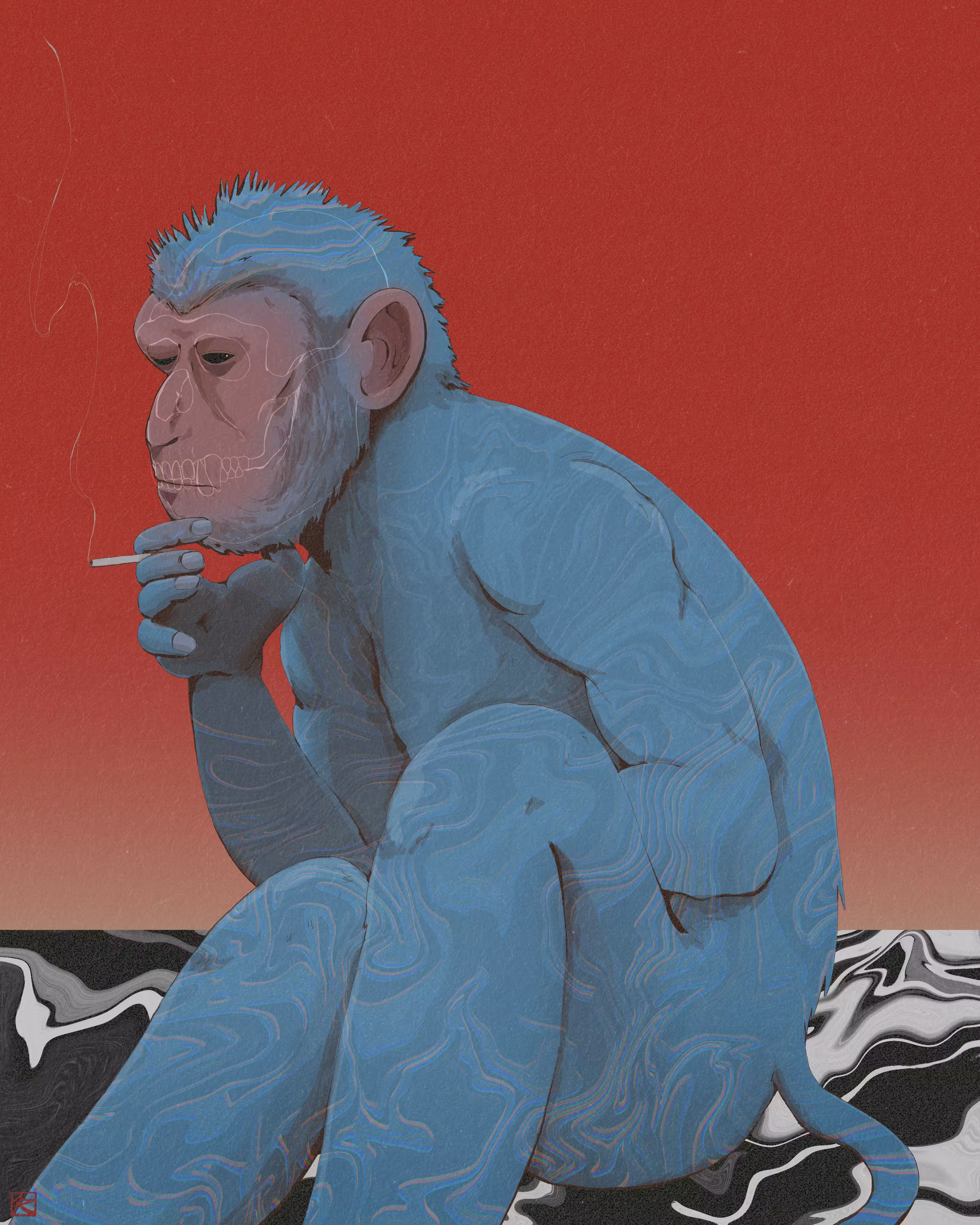 blue monke
