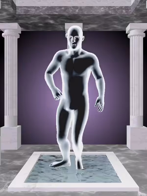 HeavenComputer: The Injured Luminescent Chrome Man #3364