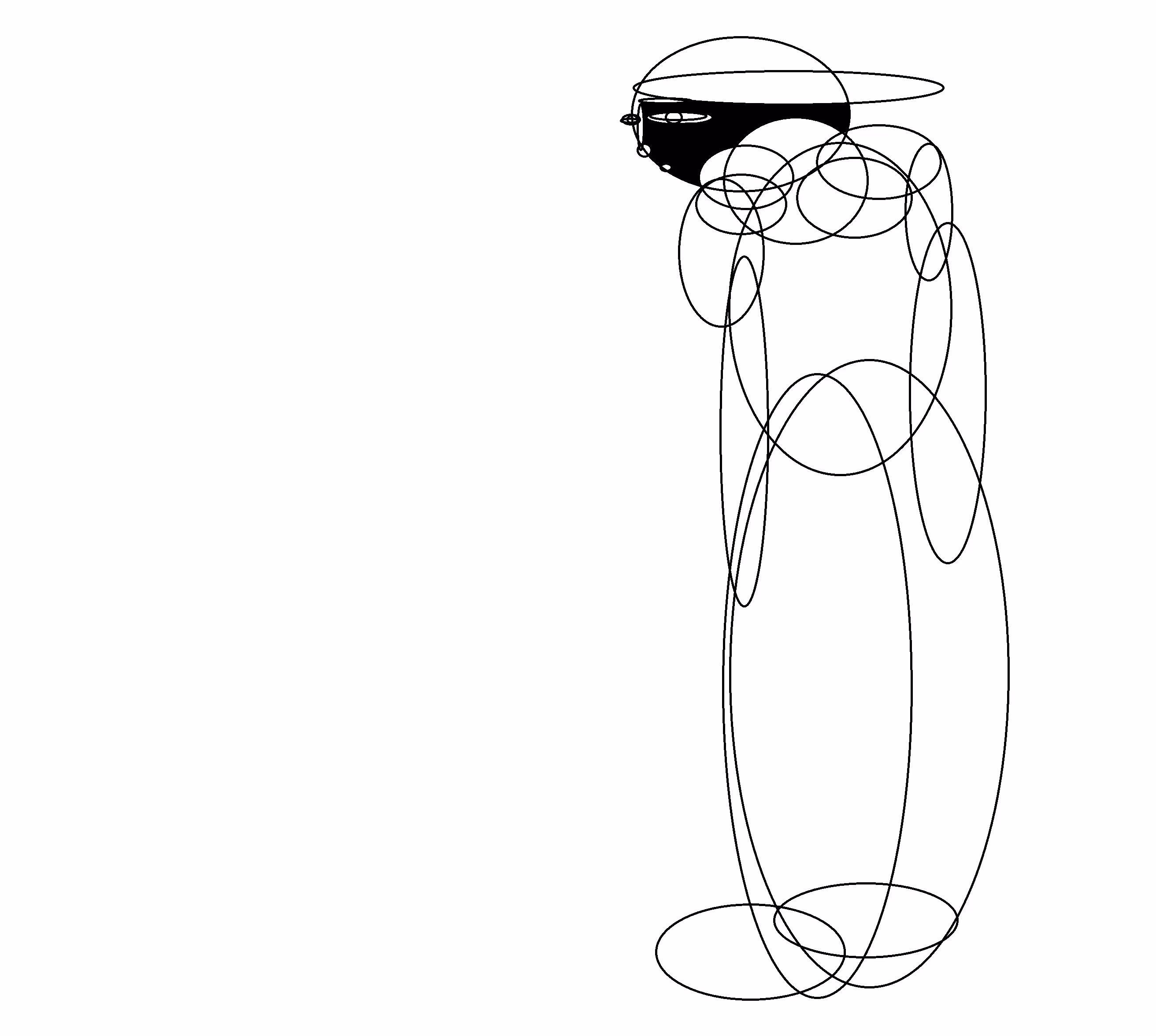circle man standing