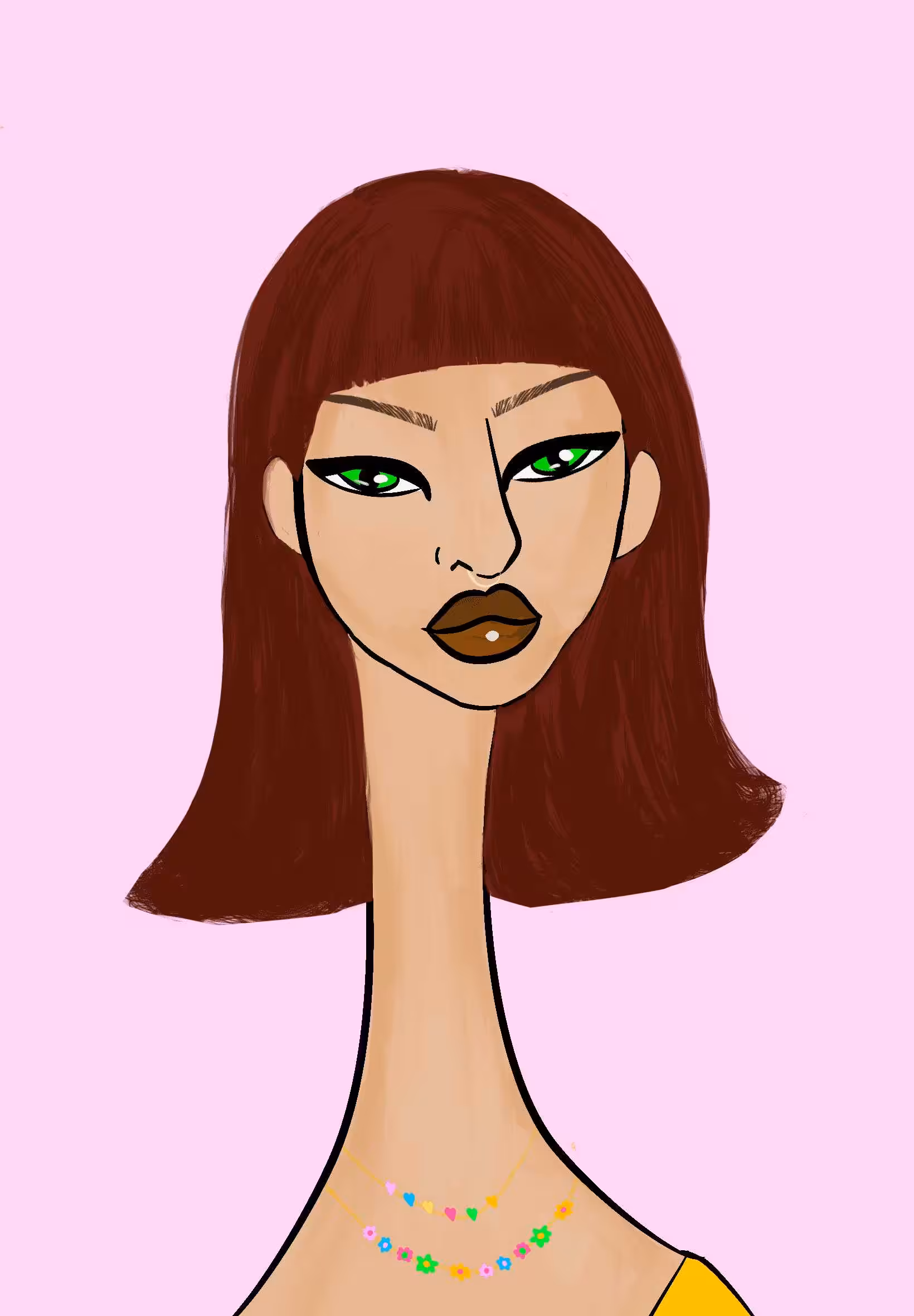Long Neckie Lady #3190