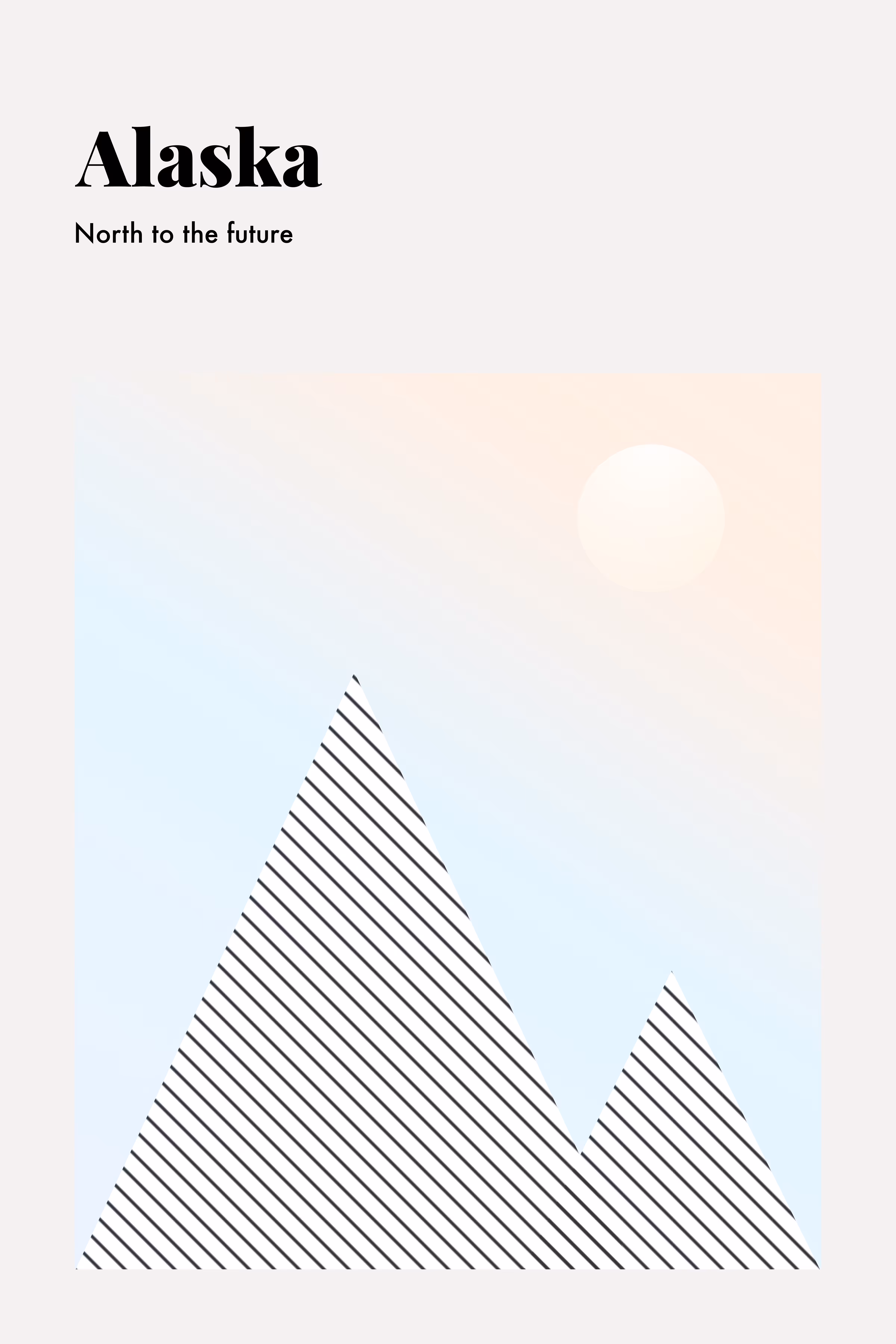 Alaska Abstract Travel Poster