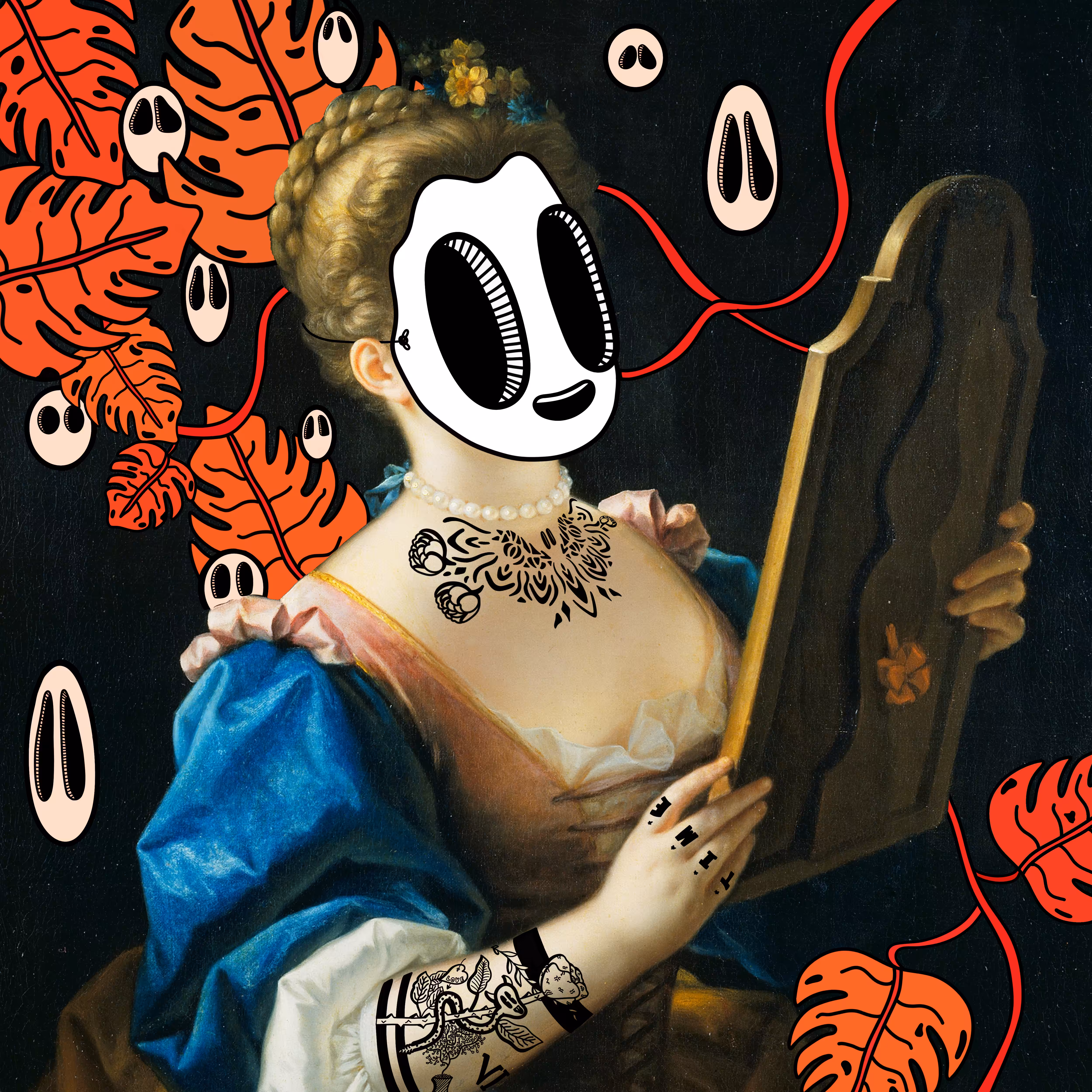 A Woman with her Mirror