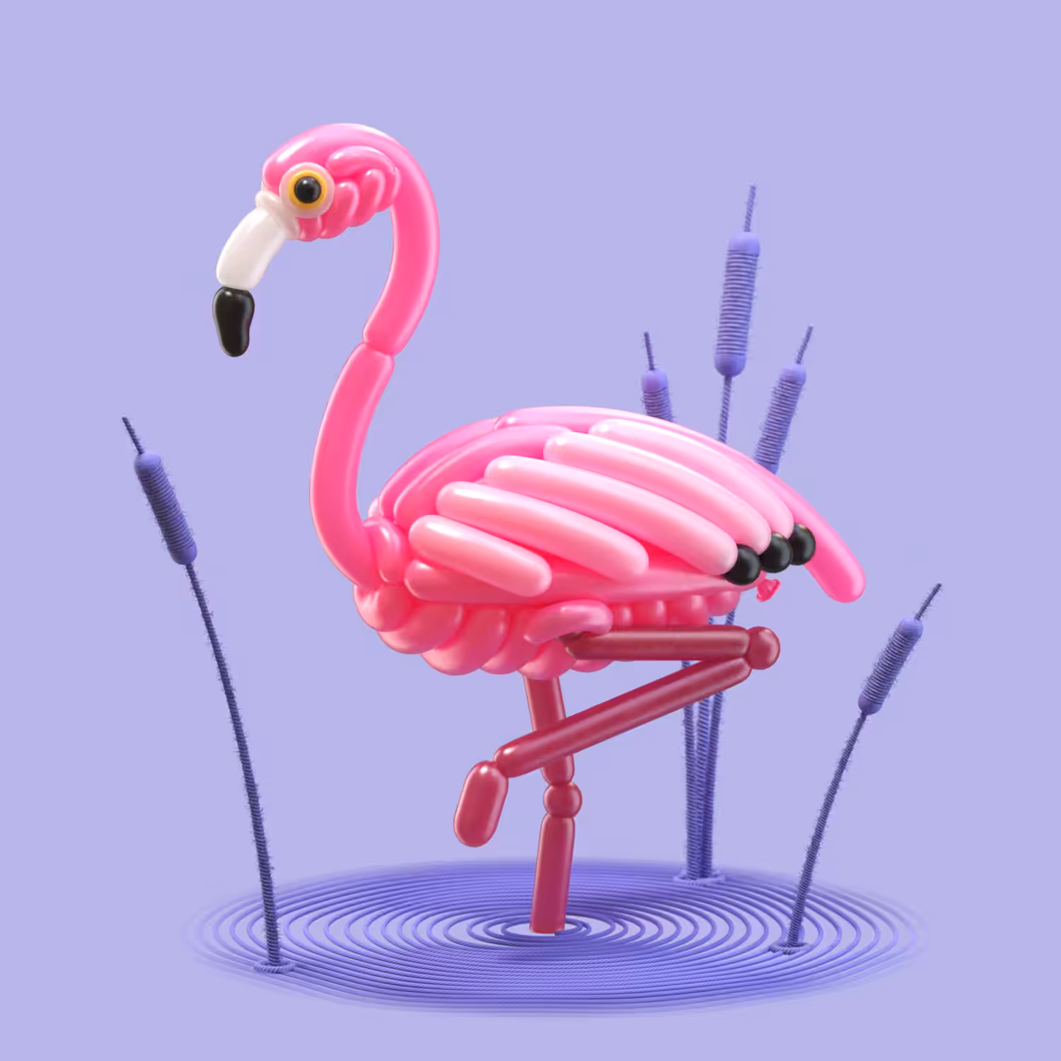Balloon Birds - Flamingo