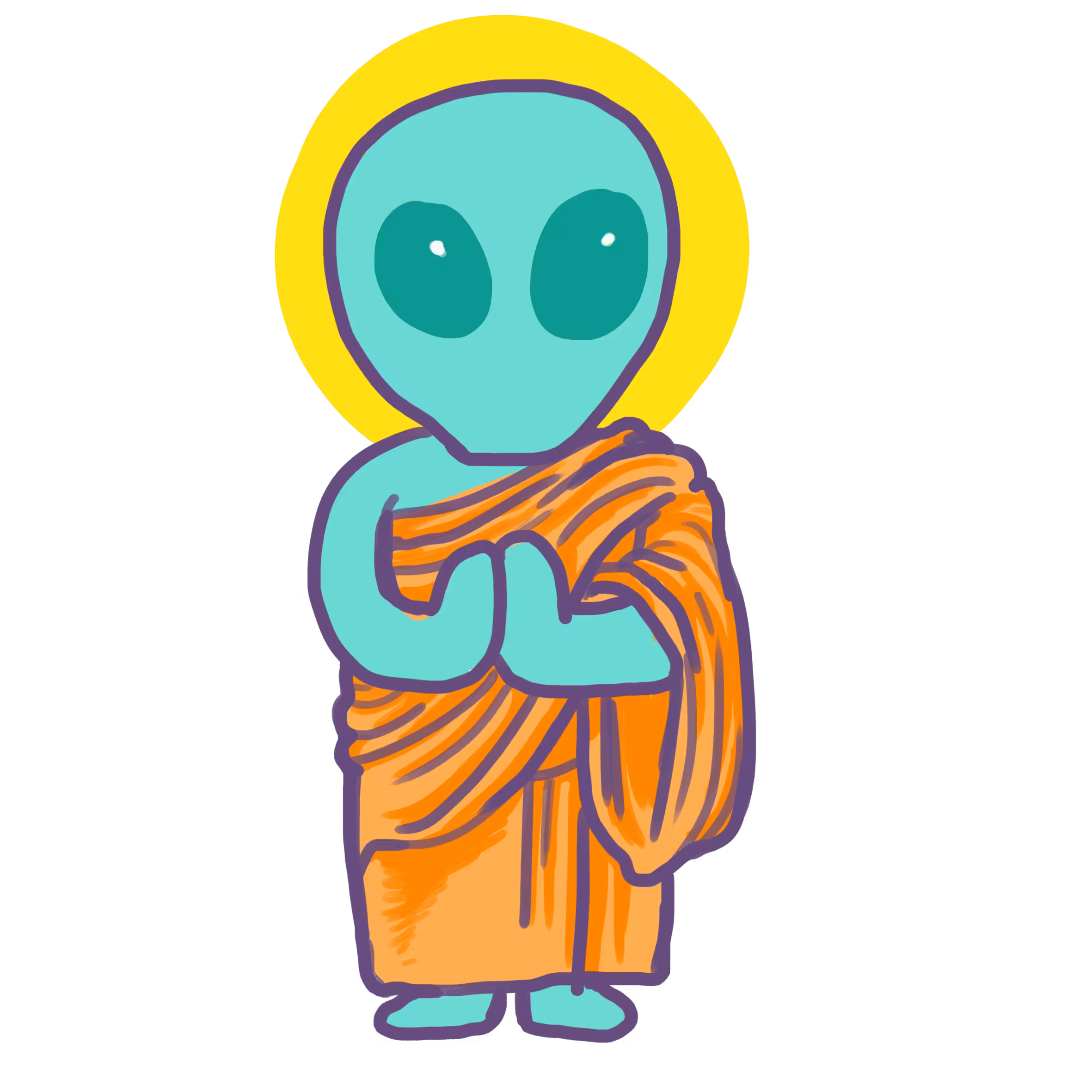 ALIENMONK#02 ยืนพนมมือ