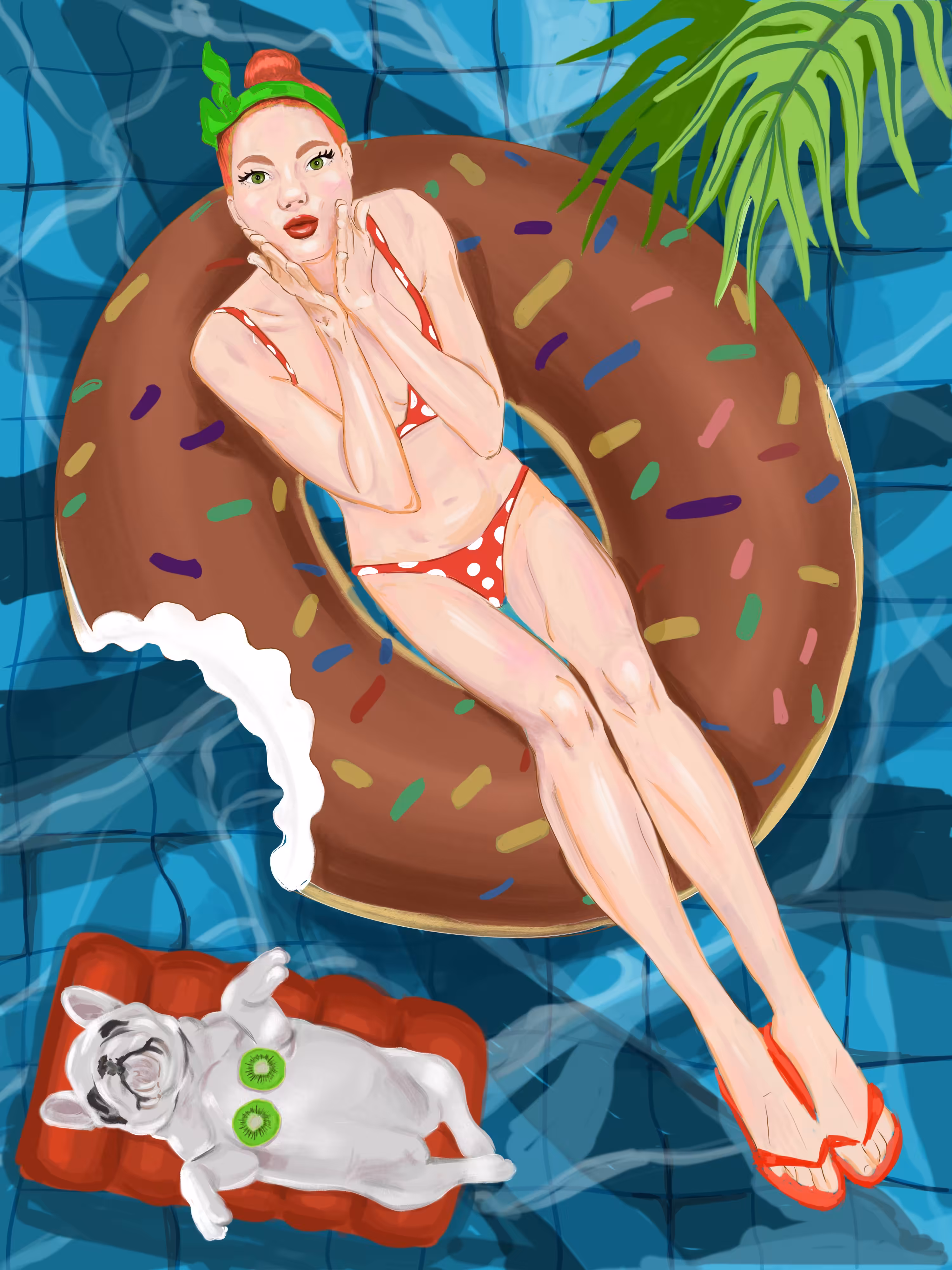 Swimming pool party