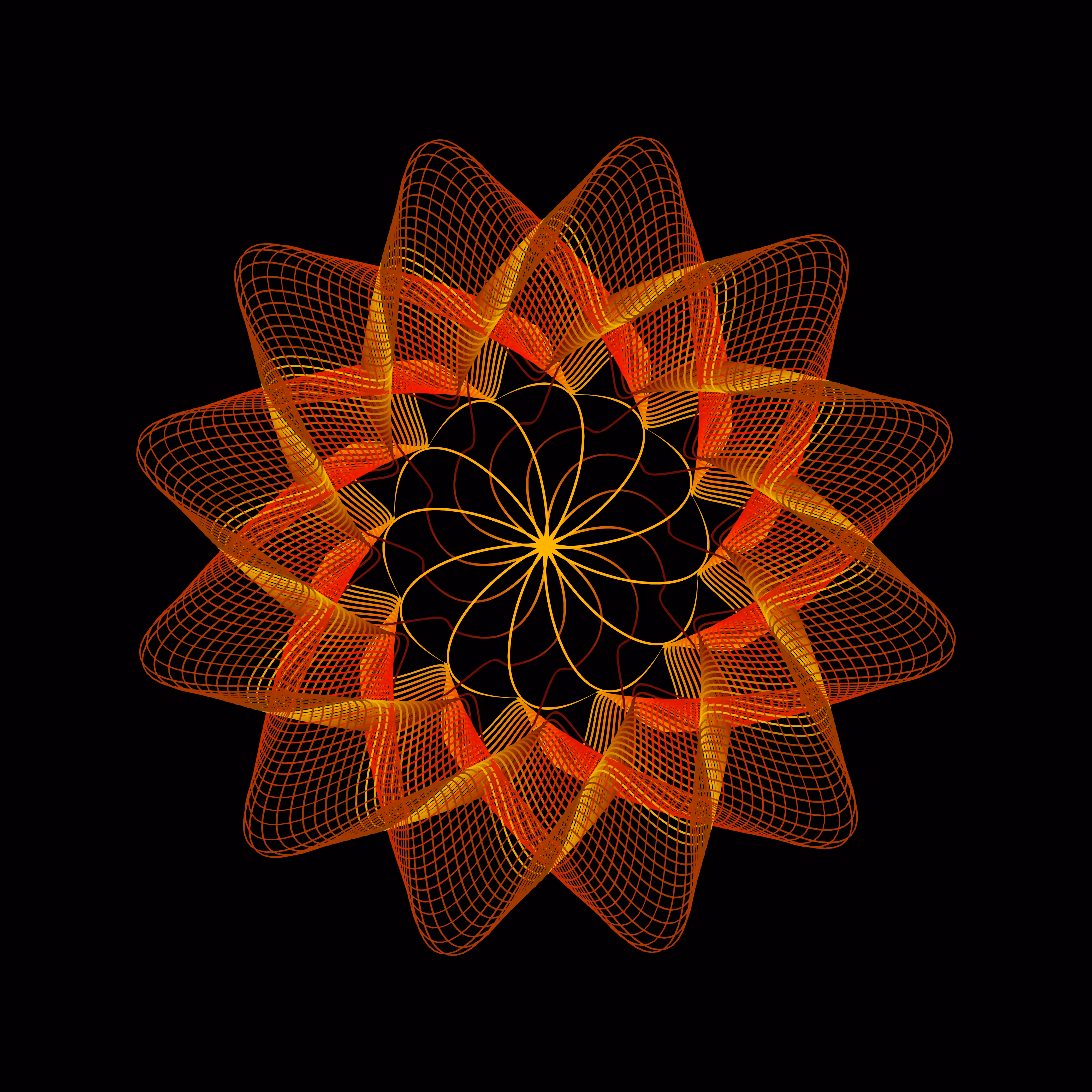 Math Flower #4-a