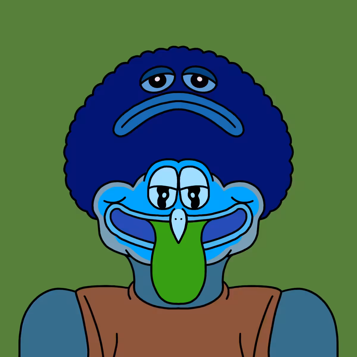 |Hedz| Green Tongue Two-face