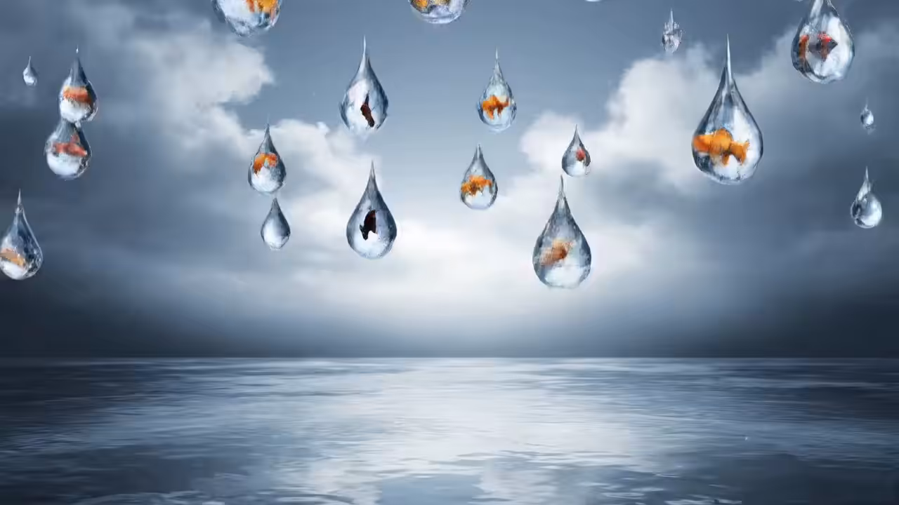 Golden Tears from a Grey Sky