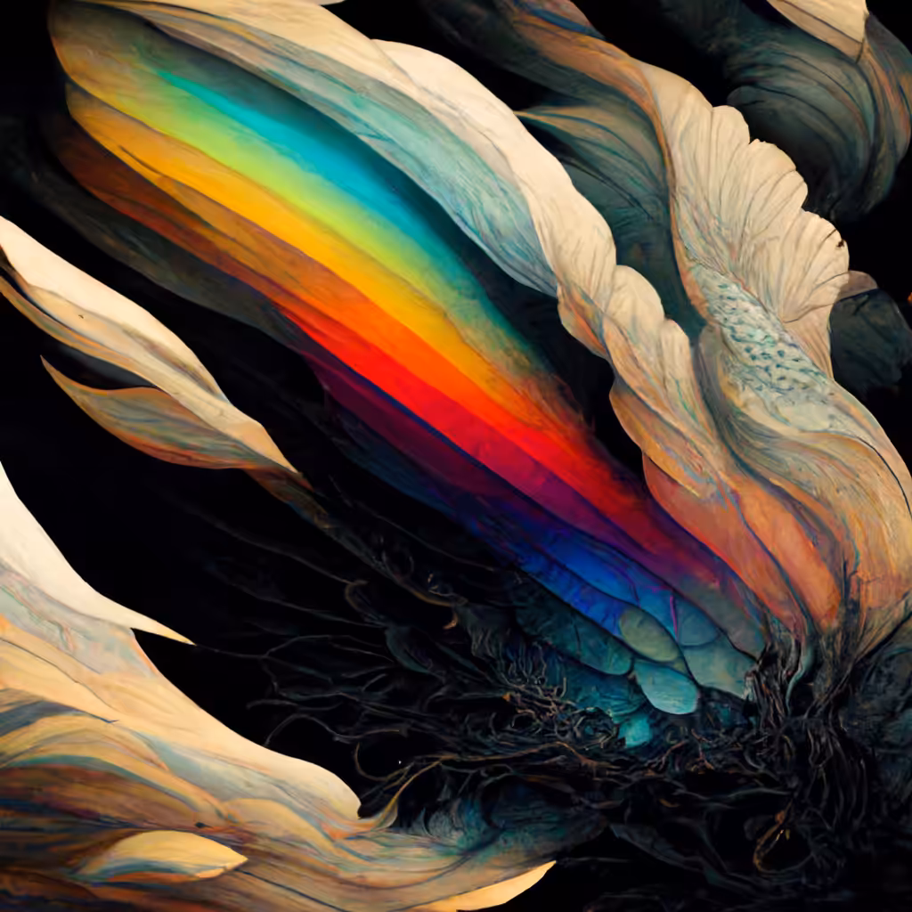 The birth of colors out of the spirit of black