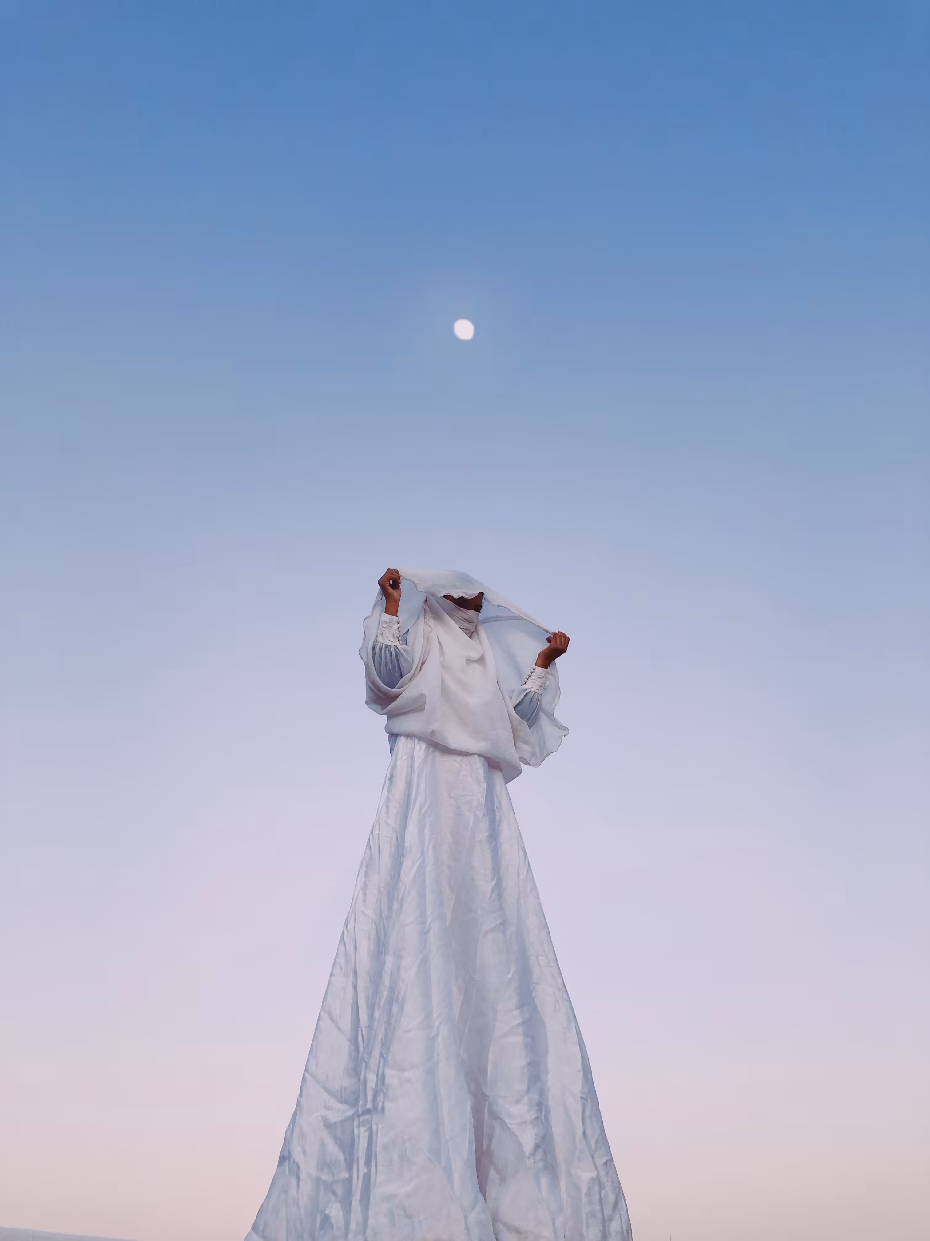 bowing to the moon